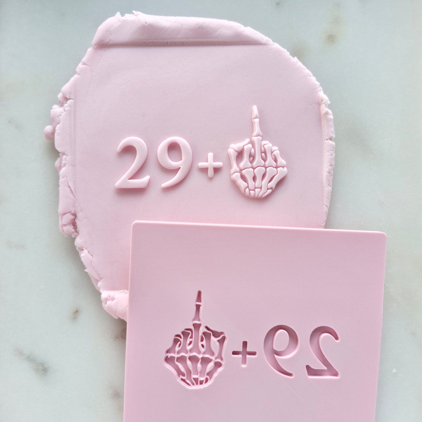 29 Plus Skeleton Hand Cookie Deboss Stamp ONLY zoomed out