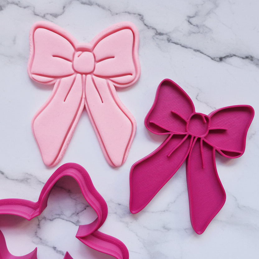 Jessica Bow Cookie Cutter & Stamp