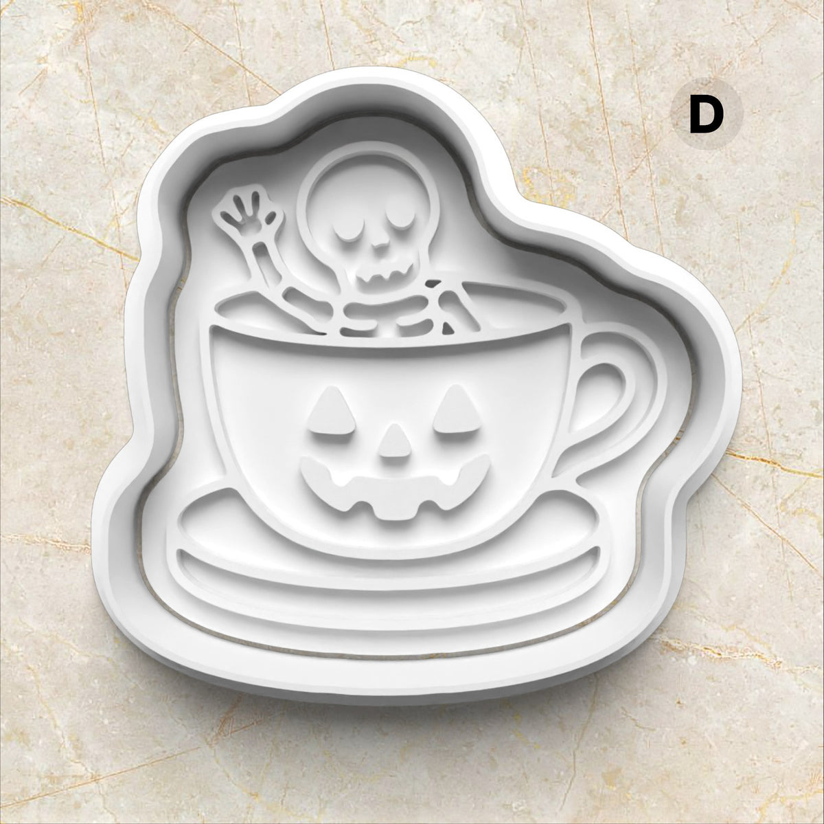 Haunted Fun Fair Cookie Cutter and Stamp teacup