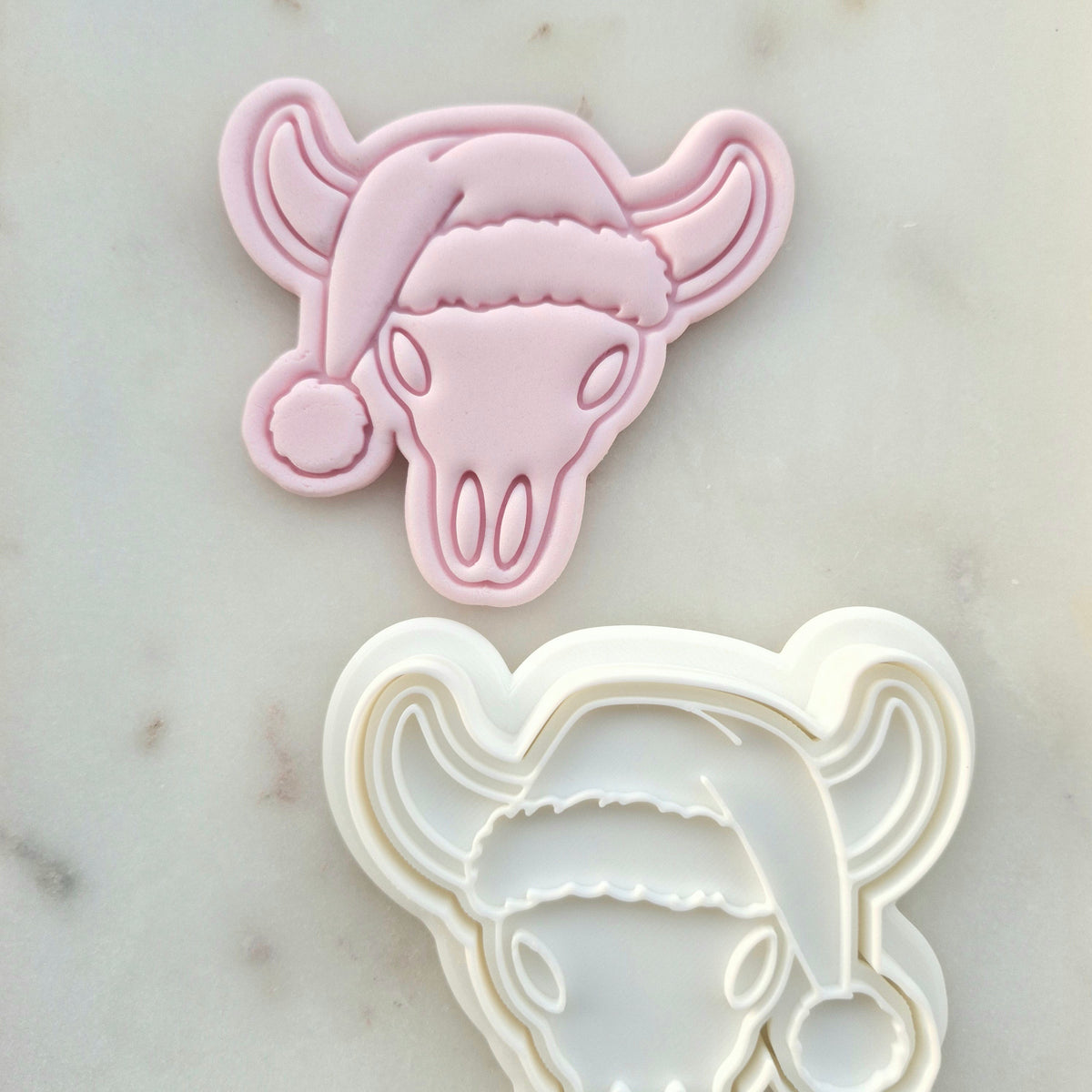 Christmas Bull Head Cookie Cutter and Stamp