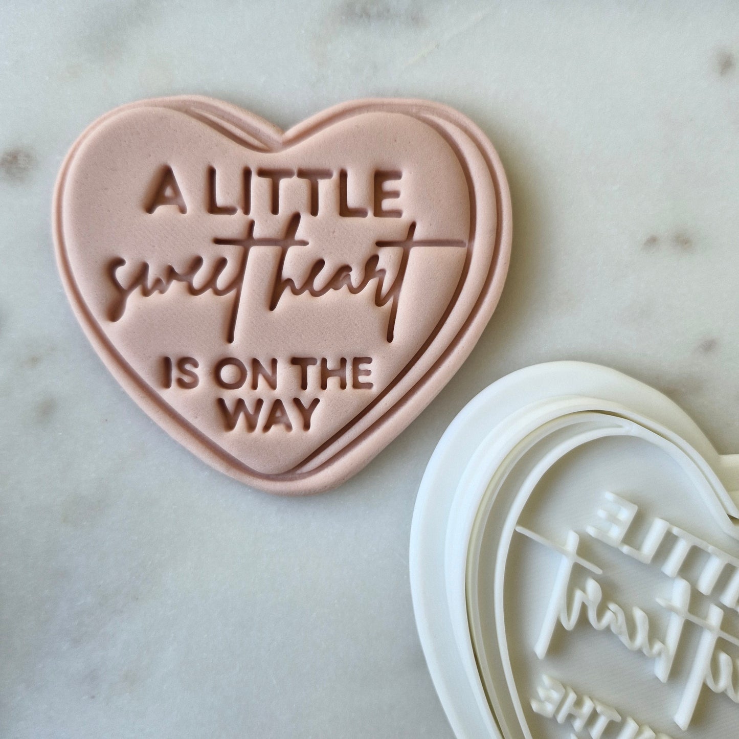 A little sweet heart is on the way Cookie Cutter and Stamp
