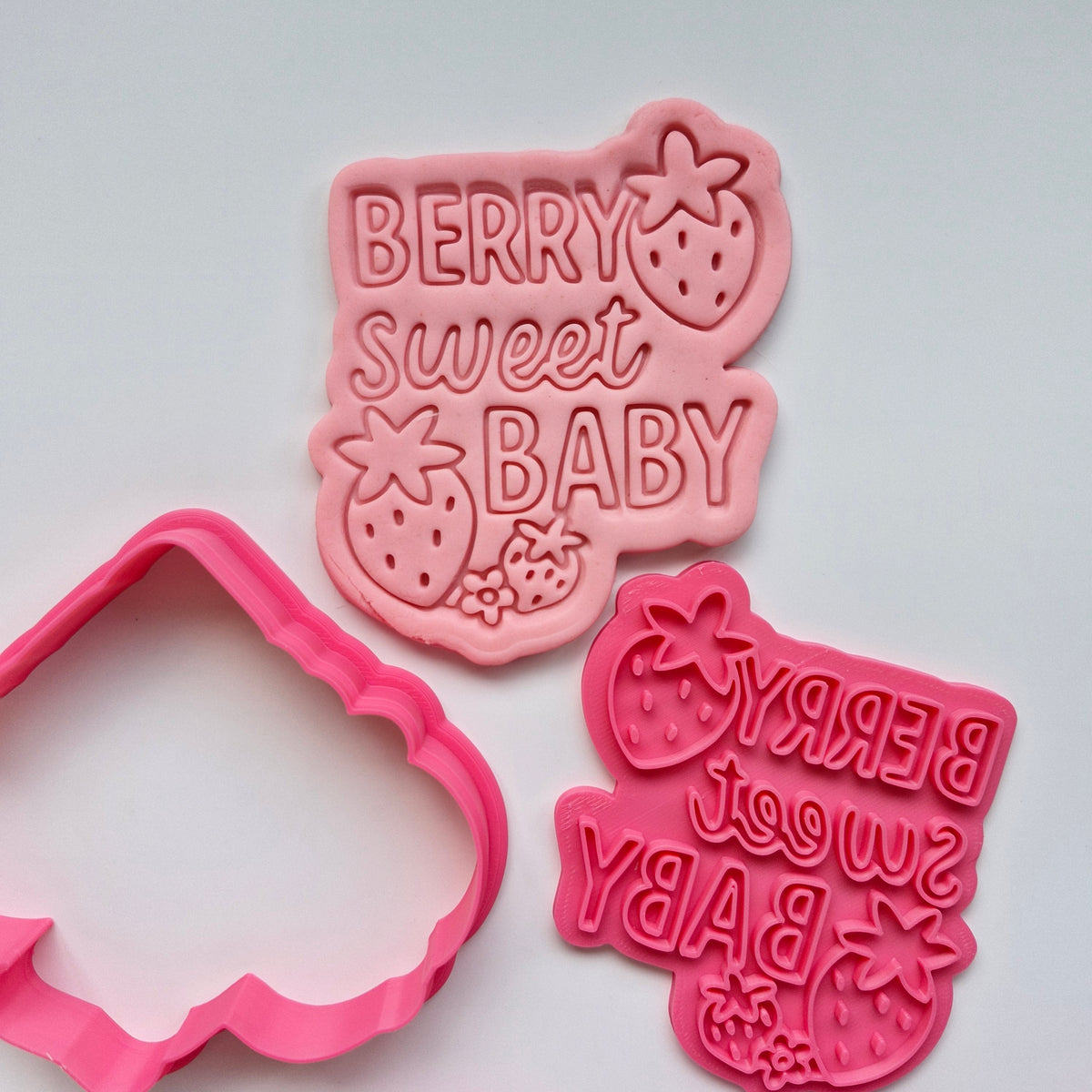 Berry Sweet Baby Cookie Cutter and Stamp