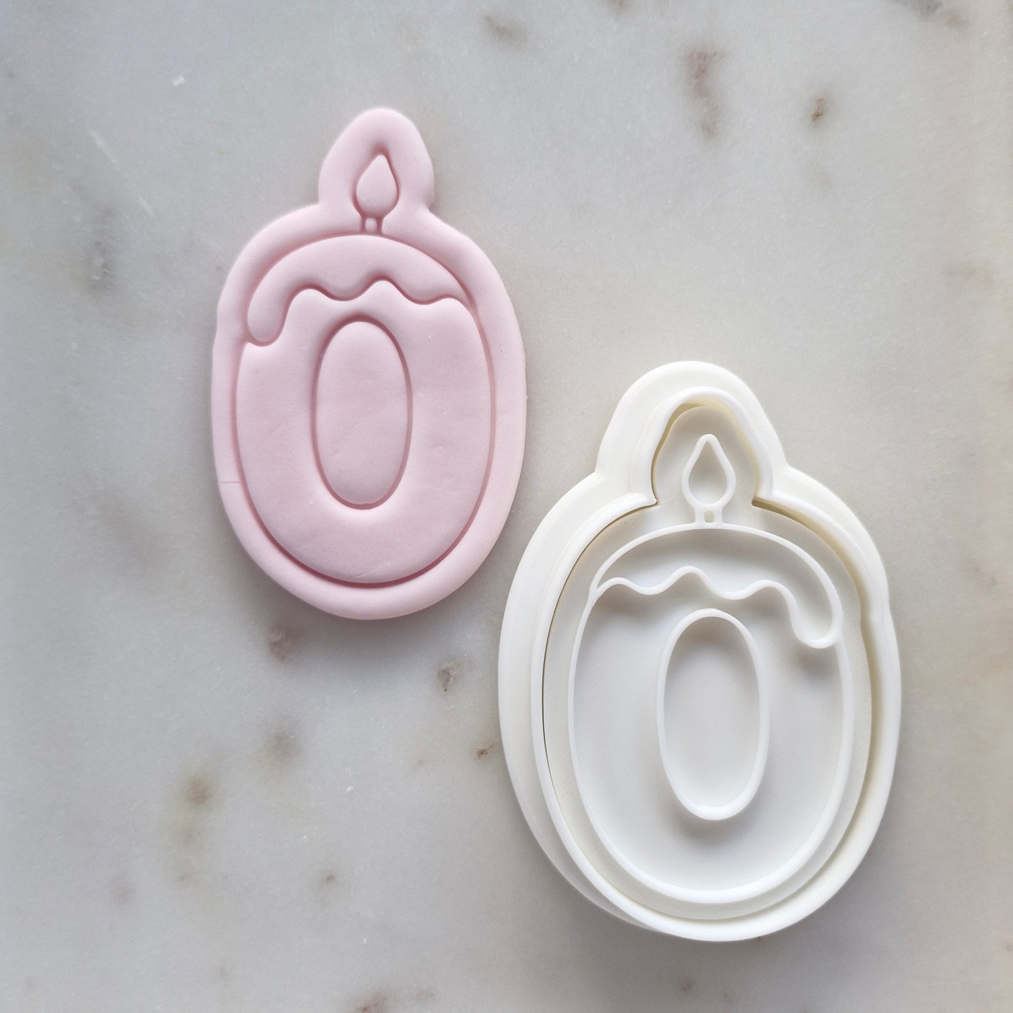 Birthday Candle Number 0 Cookie Cutter and Stamp zoomed out
