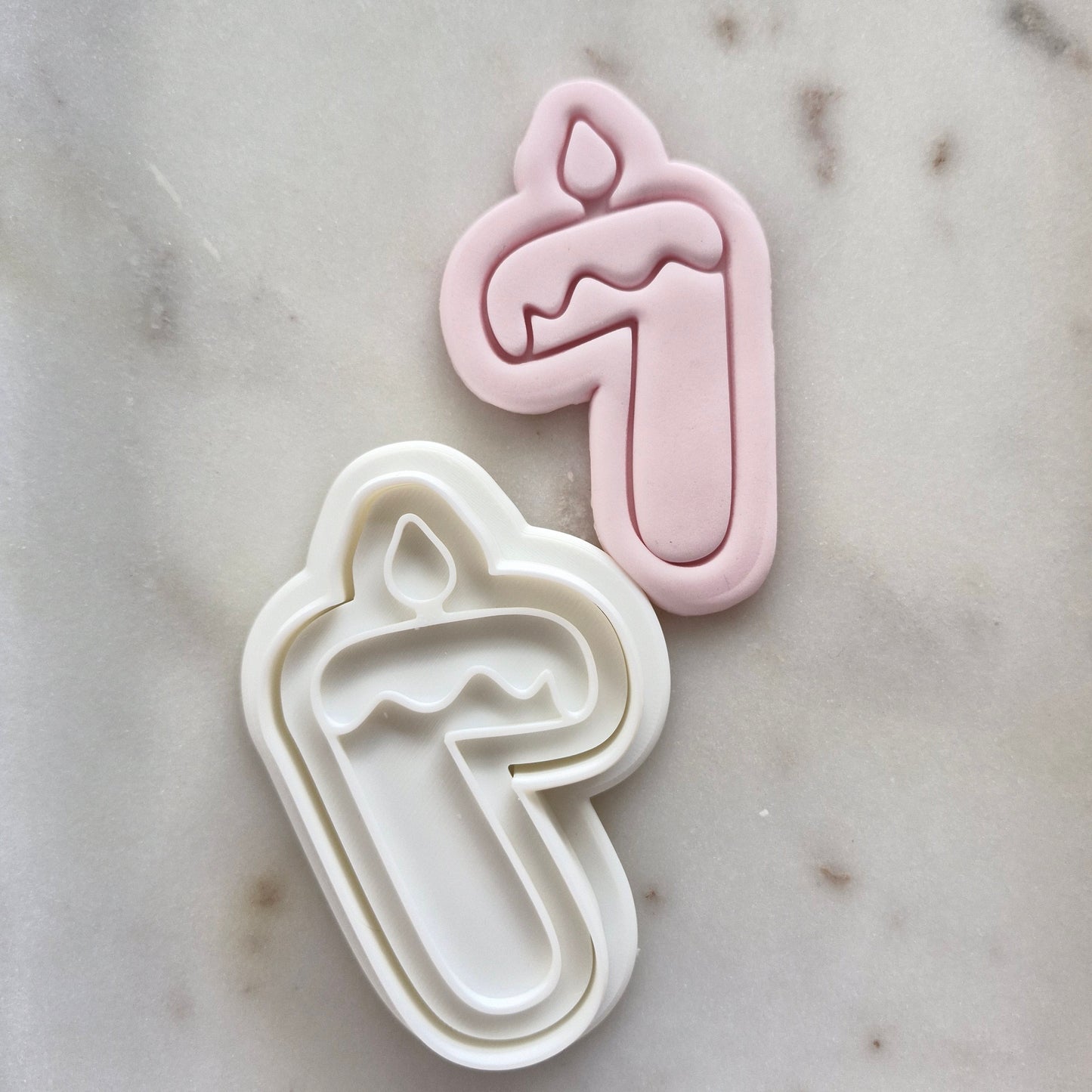 Birthday Candle Number 7 Cookie Cutter and Stamp zoomed out