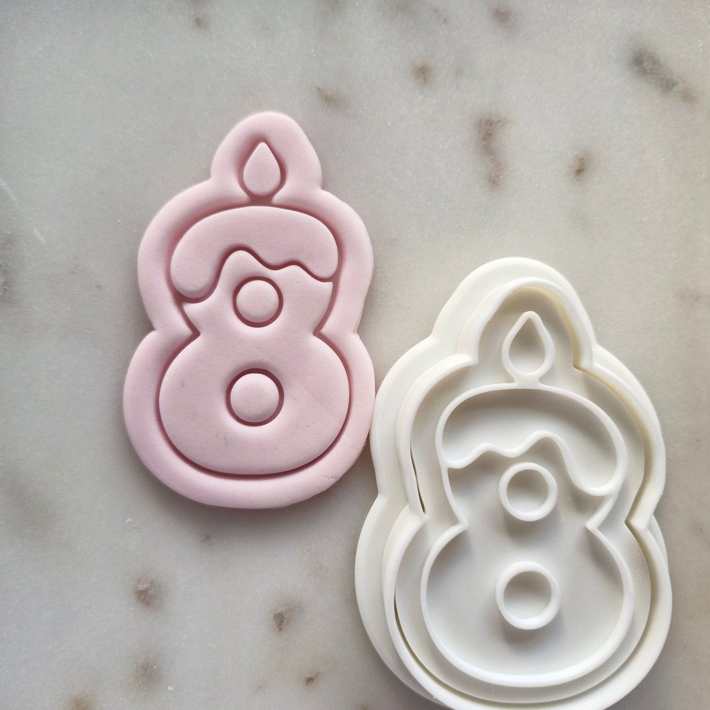 Birthday Candle Number 8 Cookie Cutter and Stamp zoomed out
