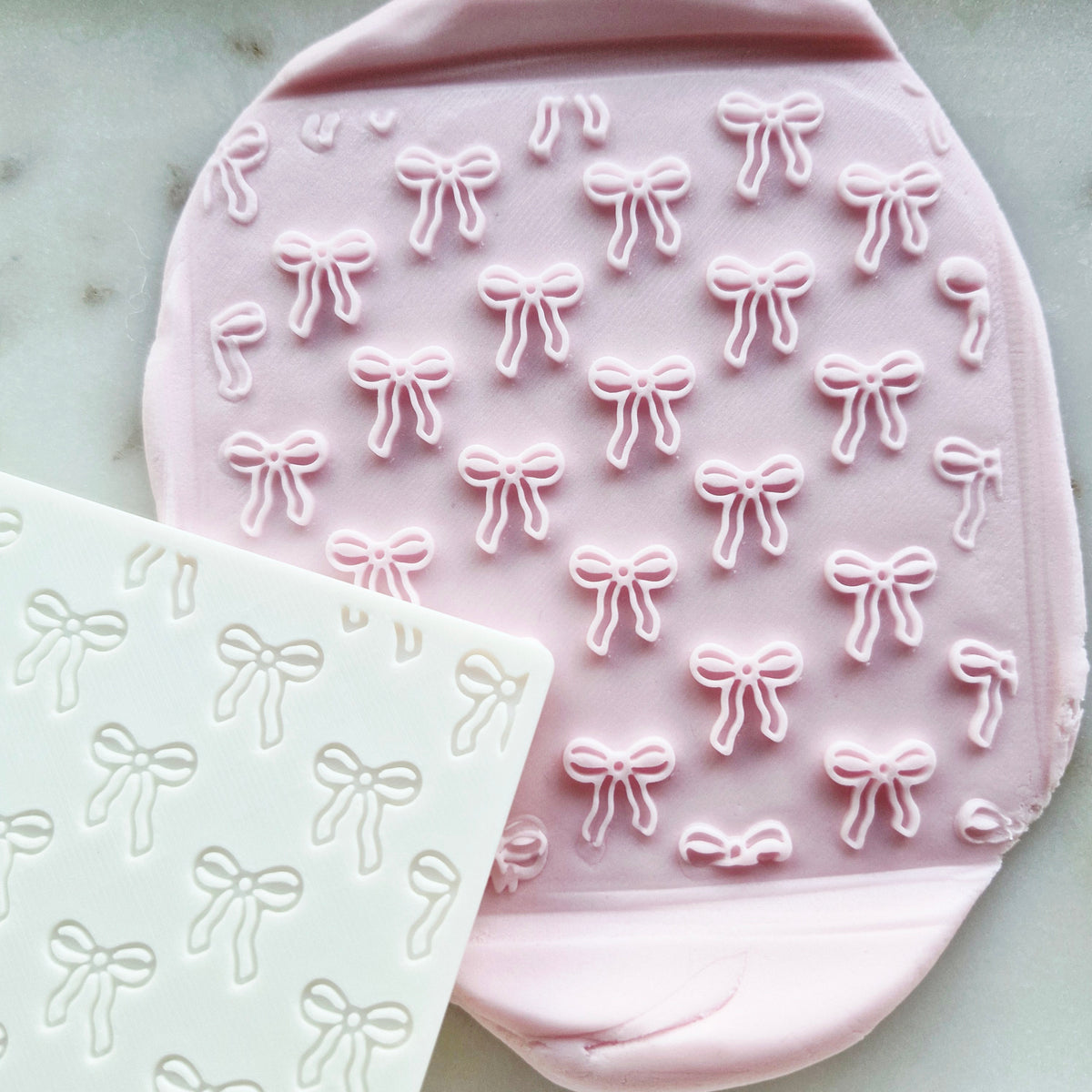 Bow Pattern Deboss Stamp Plate
