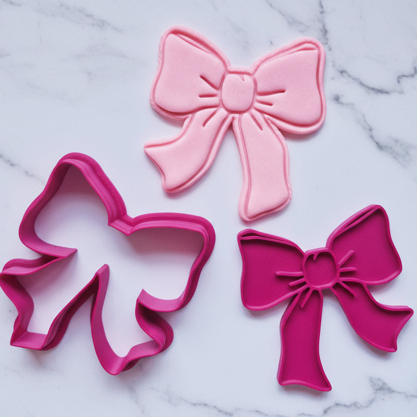 Evelina Bow Cookie Cutter & Stamp