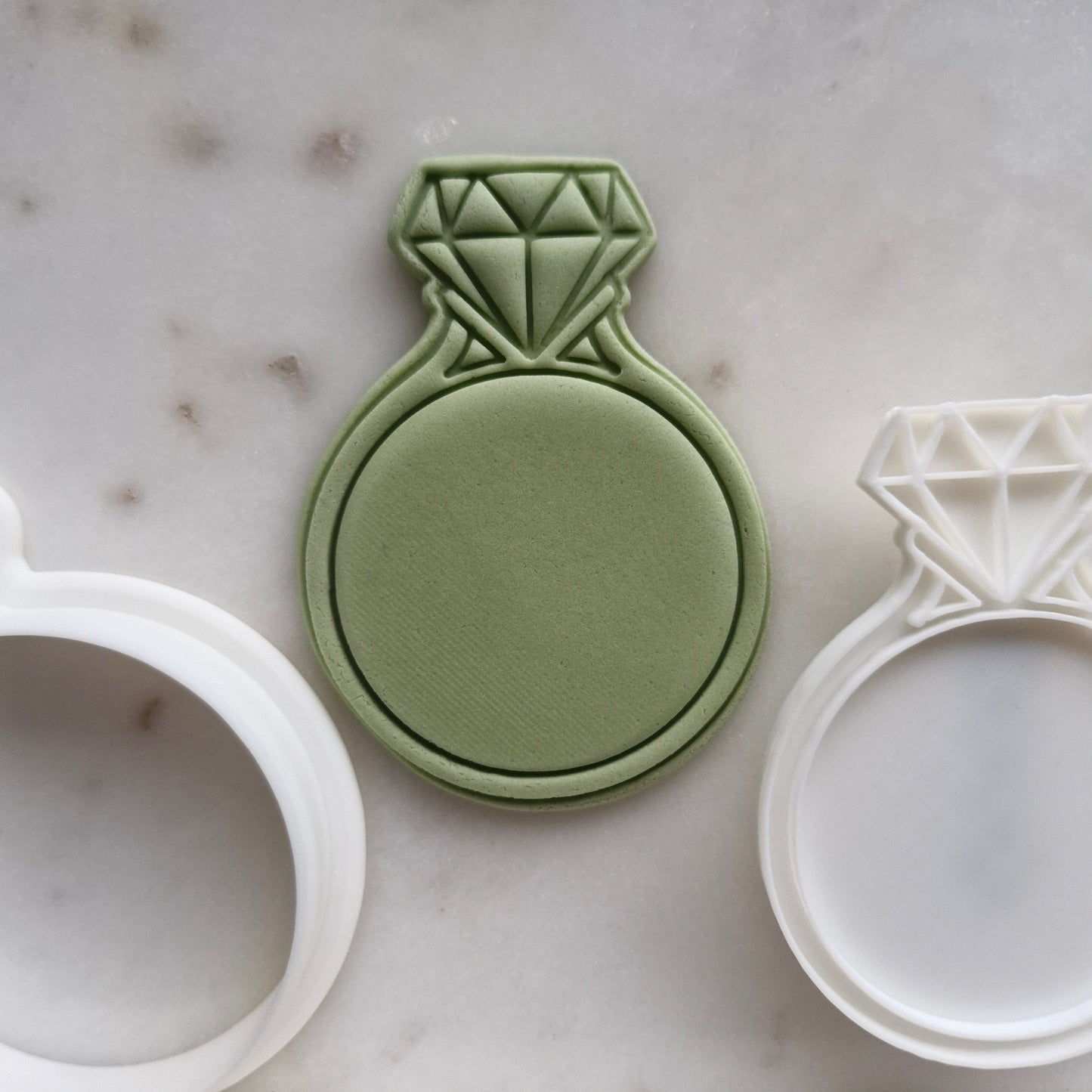 Diamond Ring, Cookie Cutter and Stamp