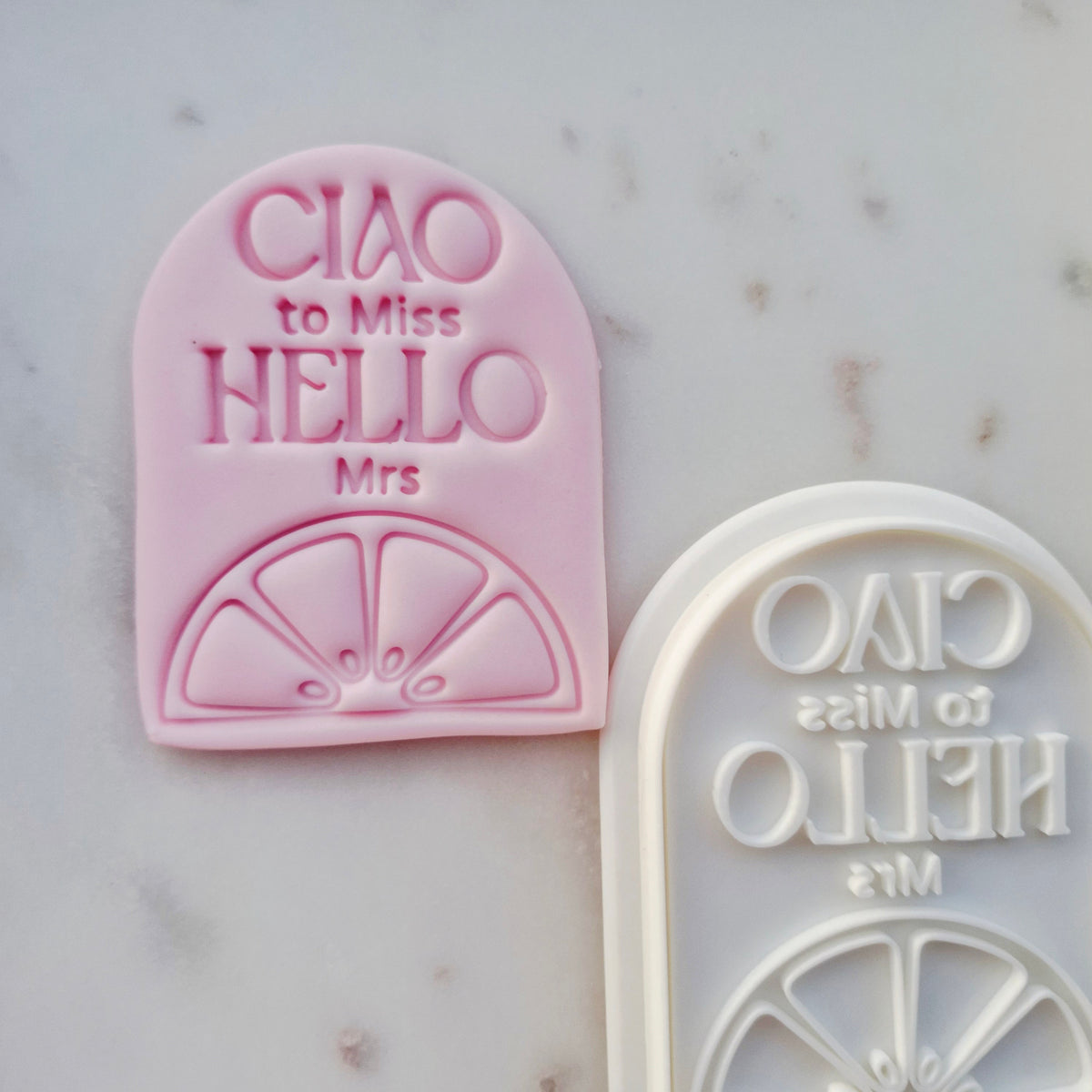 Ciao to Miss Hello to Mrs Cookie Cutter and Stamp zoomed out