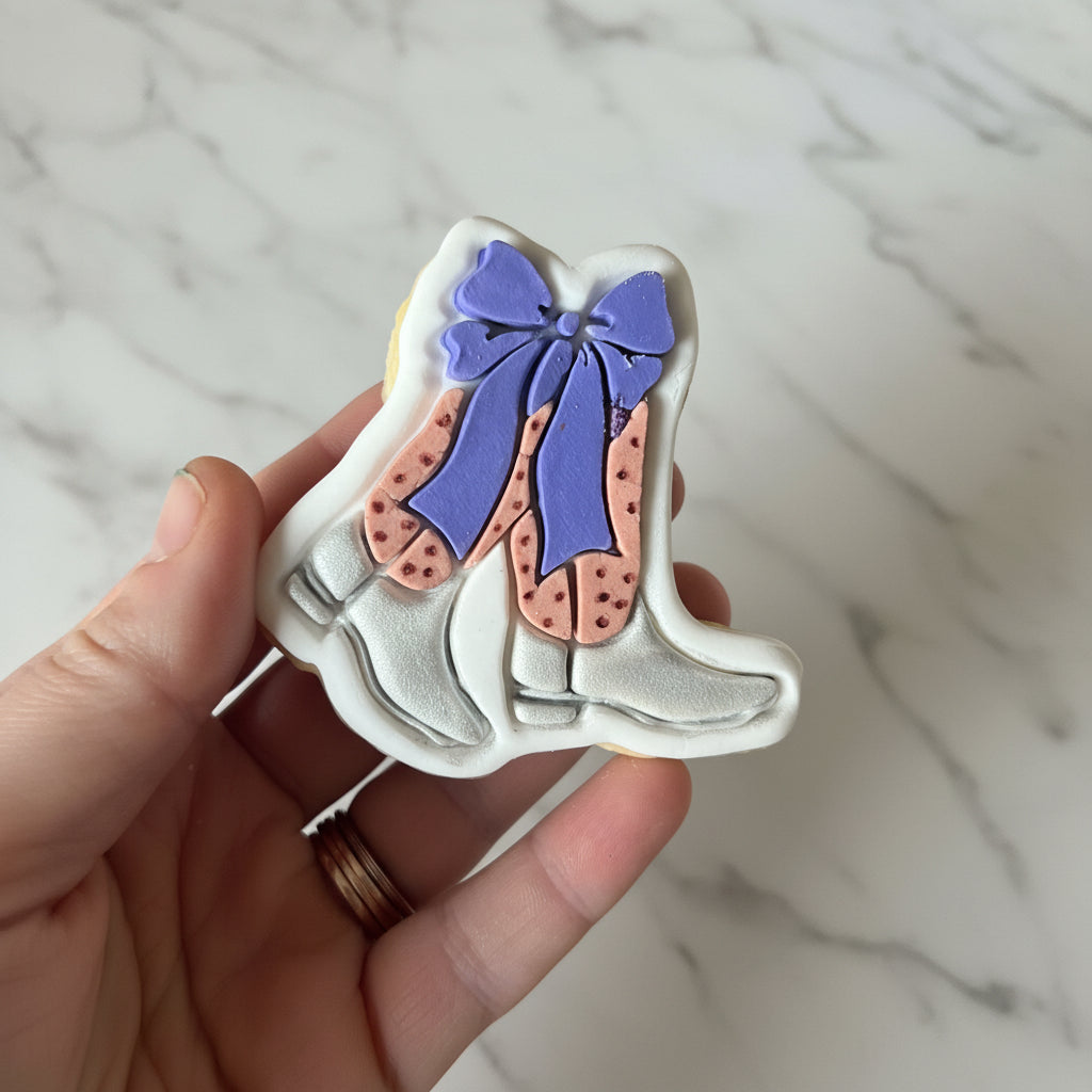 Coquette Cowgirl Boots Cookie Cutter and Stamp