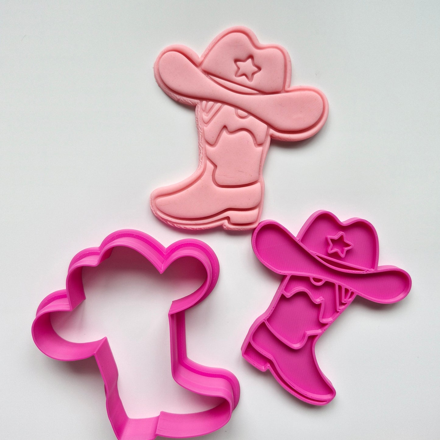 Baby Cowboy Boot and Hat, Cookie Cutter and Stamp
