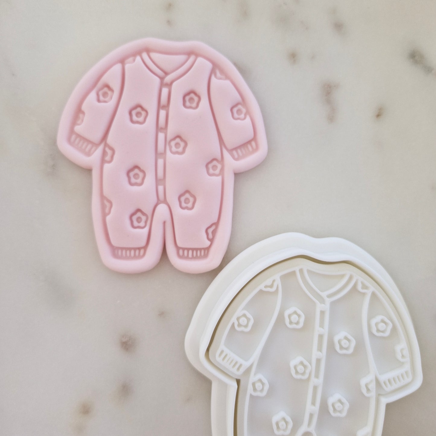 Daisy Baby Onesie Cookie Cutter and Stamp zoomed out