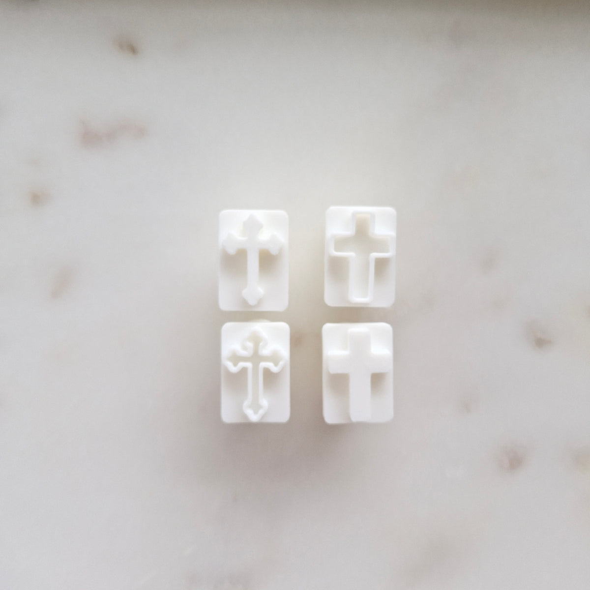 Mini Cross Set Cookie Fondant Emboss Stamp stamps zoomed out
