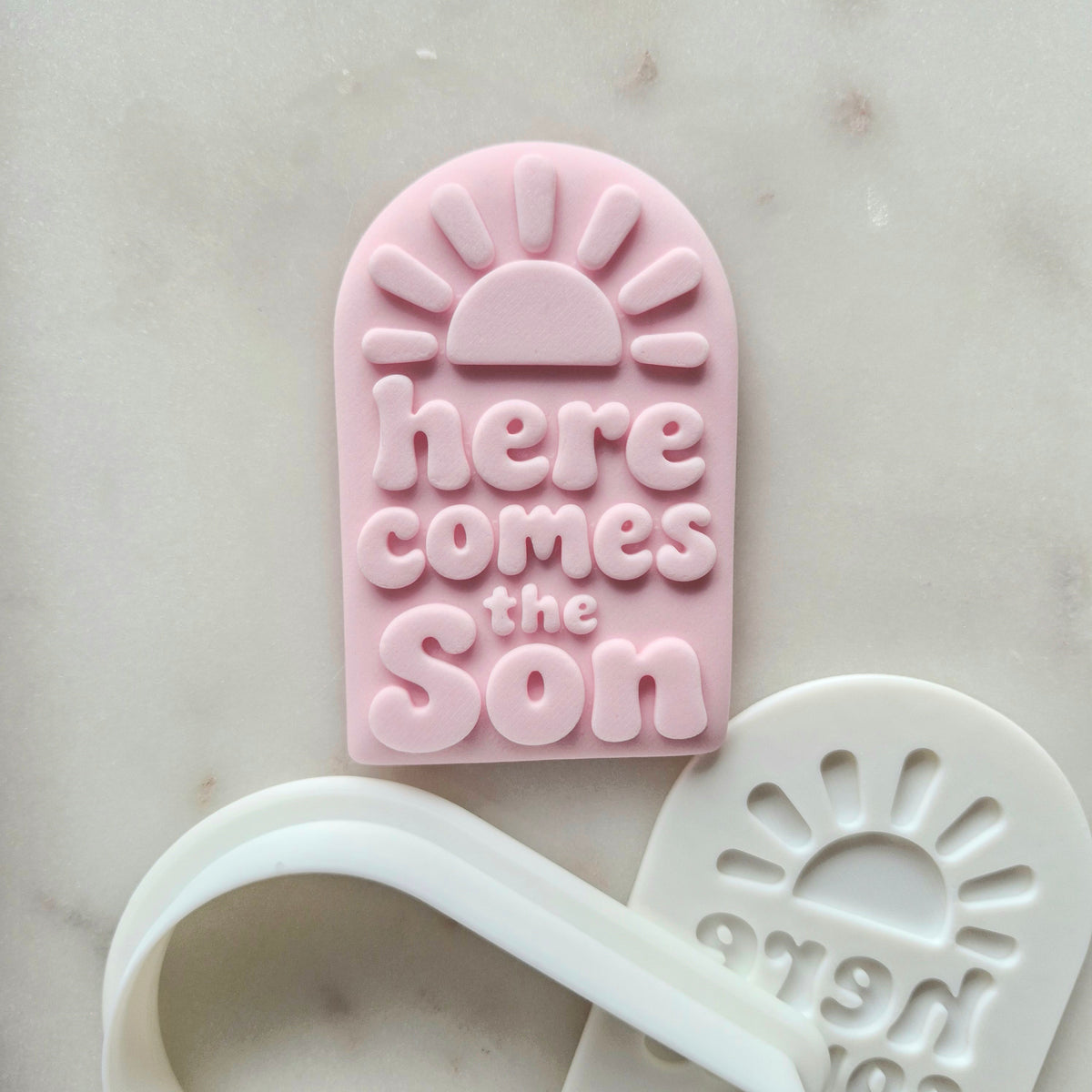 Here Comes the Son Arch Cookie Cutter and Deboss Stamp zoomed out