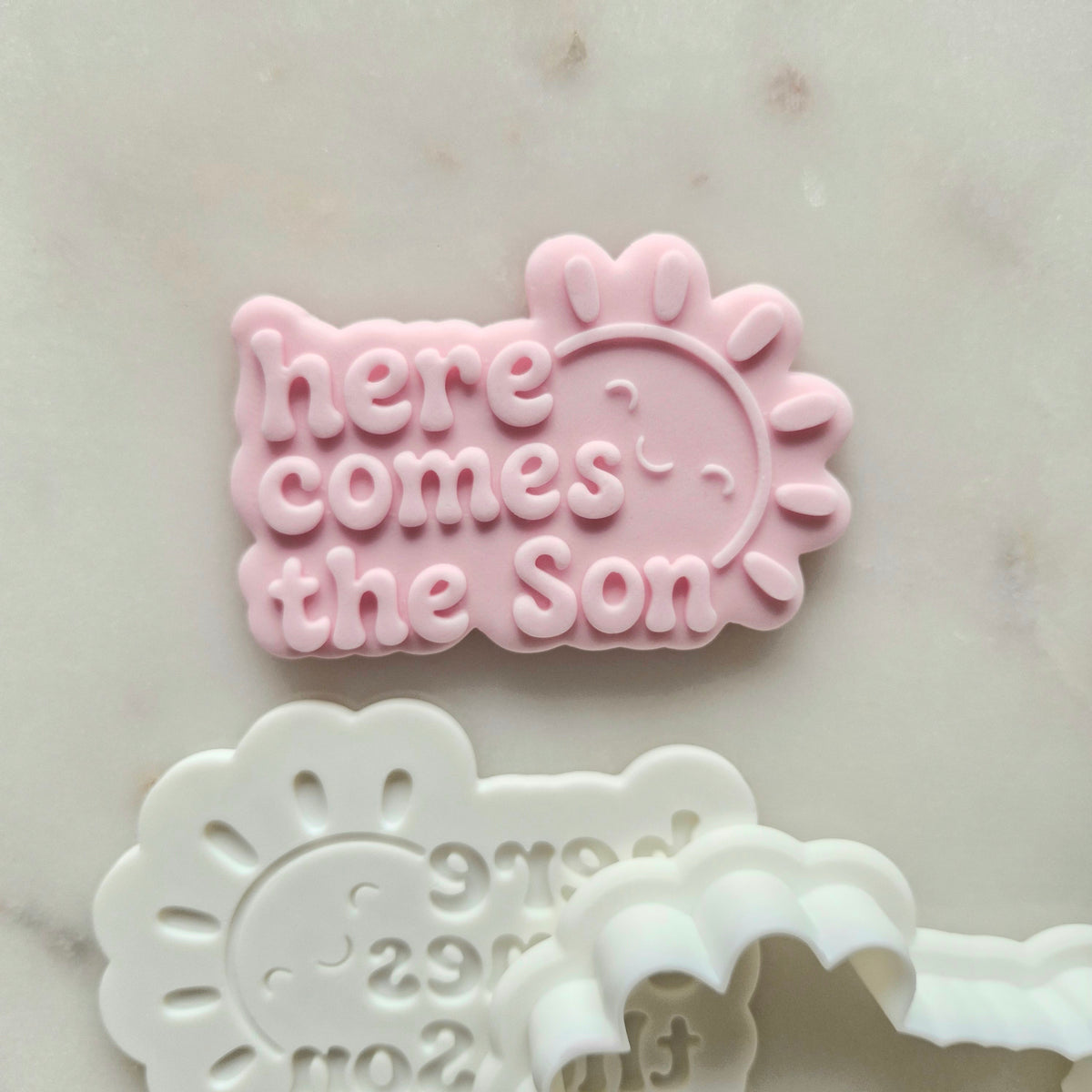 Here Comes the Son VS3 Cookie Cutter and Stamp zoomed out