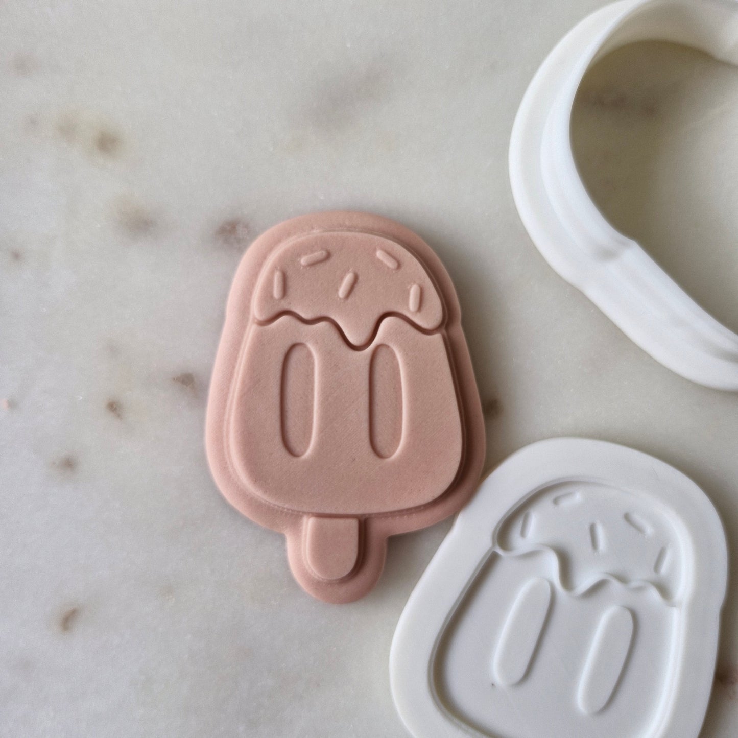 Ice Cream Cookie Cutter and Deboss Stamp