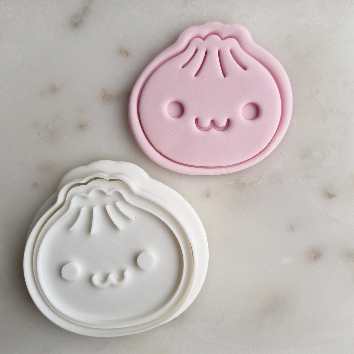 Shy Dumpling Cookie Cutter and Stamp zoomed out