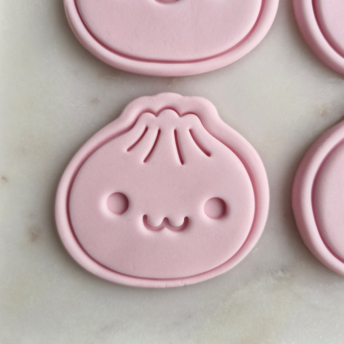 Dumpling Faces Set Cookie Cutter and Stamp shy kawaii dumpling Shy Dumpling Cookie Cutter and Stamp