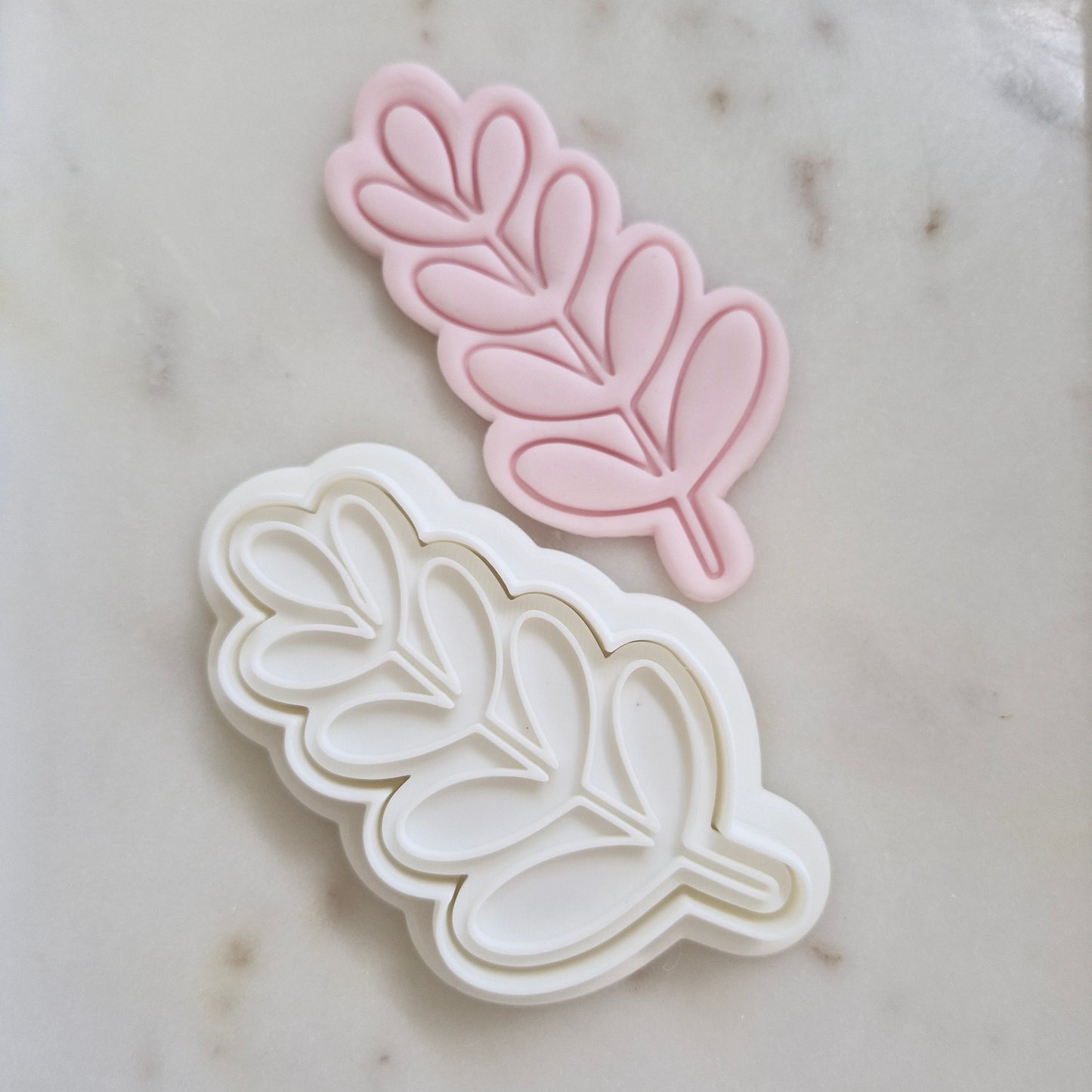 Leaf Branch Cookie Cutter and Stamp zoomed out