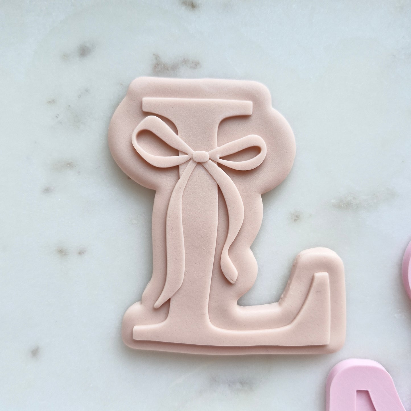 L with Bow, Cookie Cutter and Stamp
