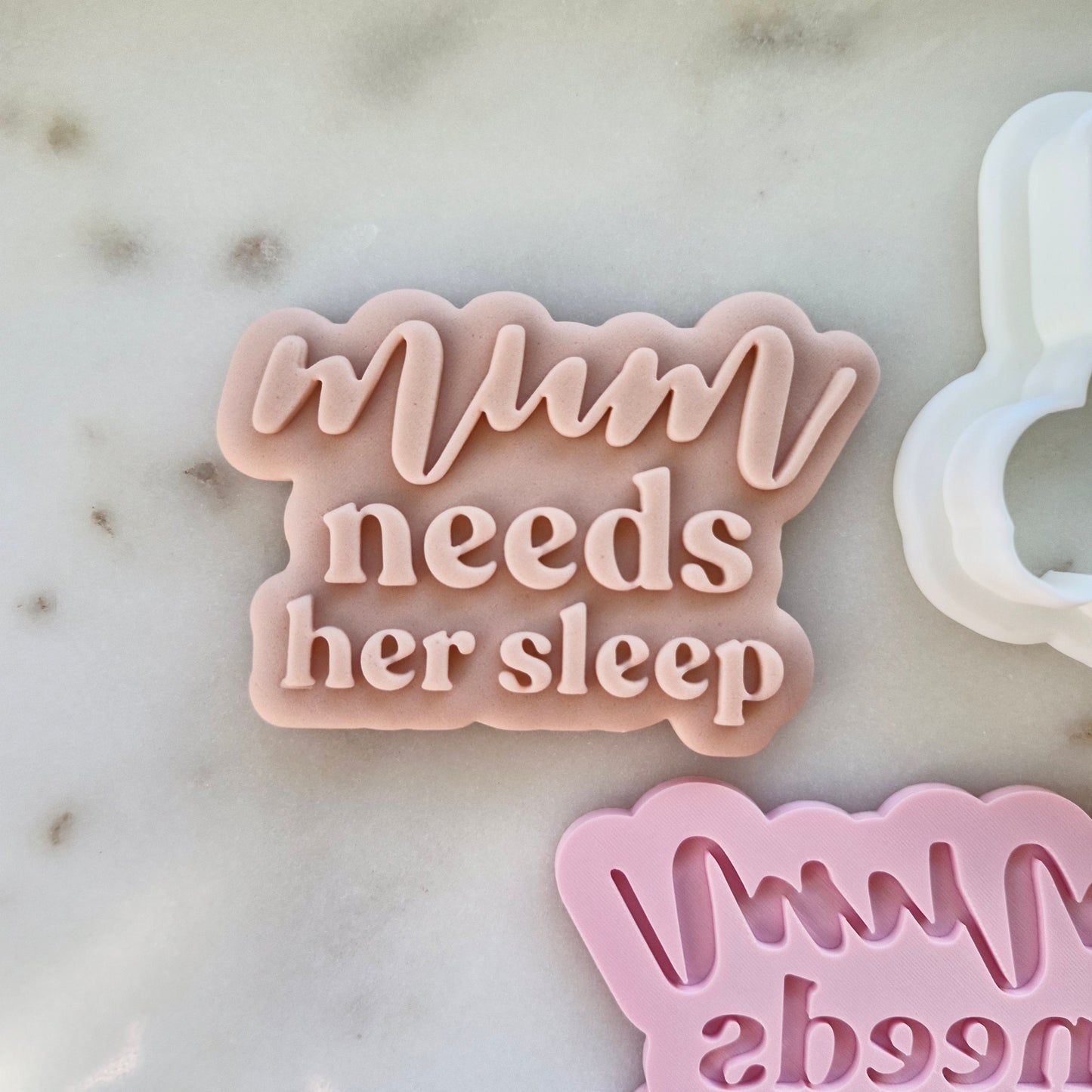 Mum Needs Her Sleep Cookie Cutter and Deboss Stamp