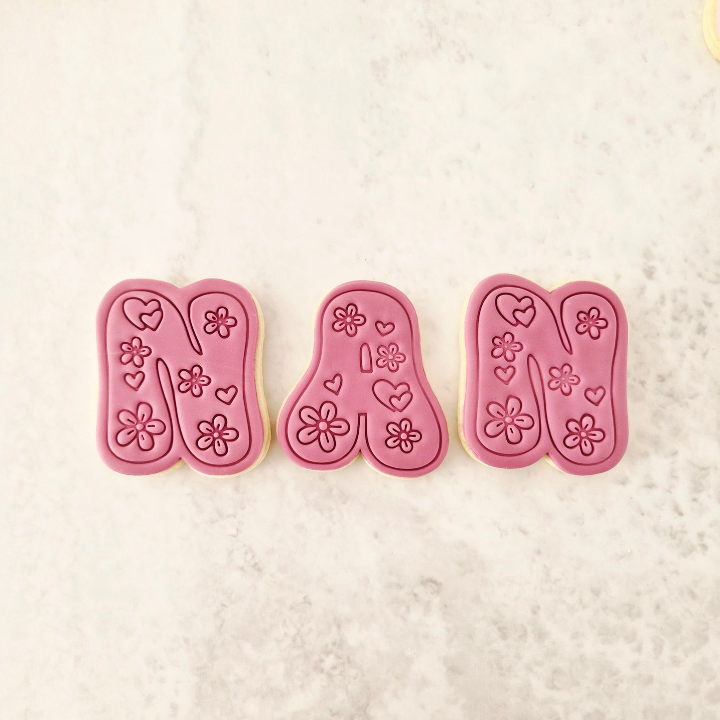 Groovy Nan Cookie Cutter and Stamp Set zoomed out showing the whole word spelled out