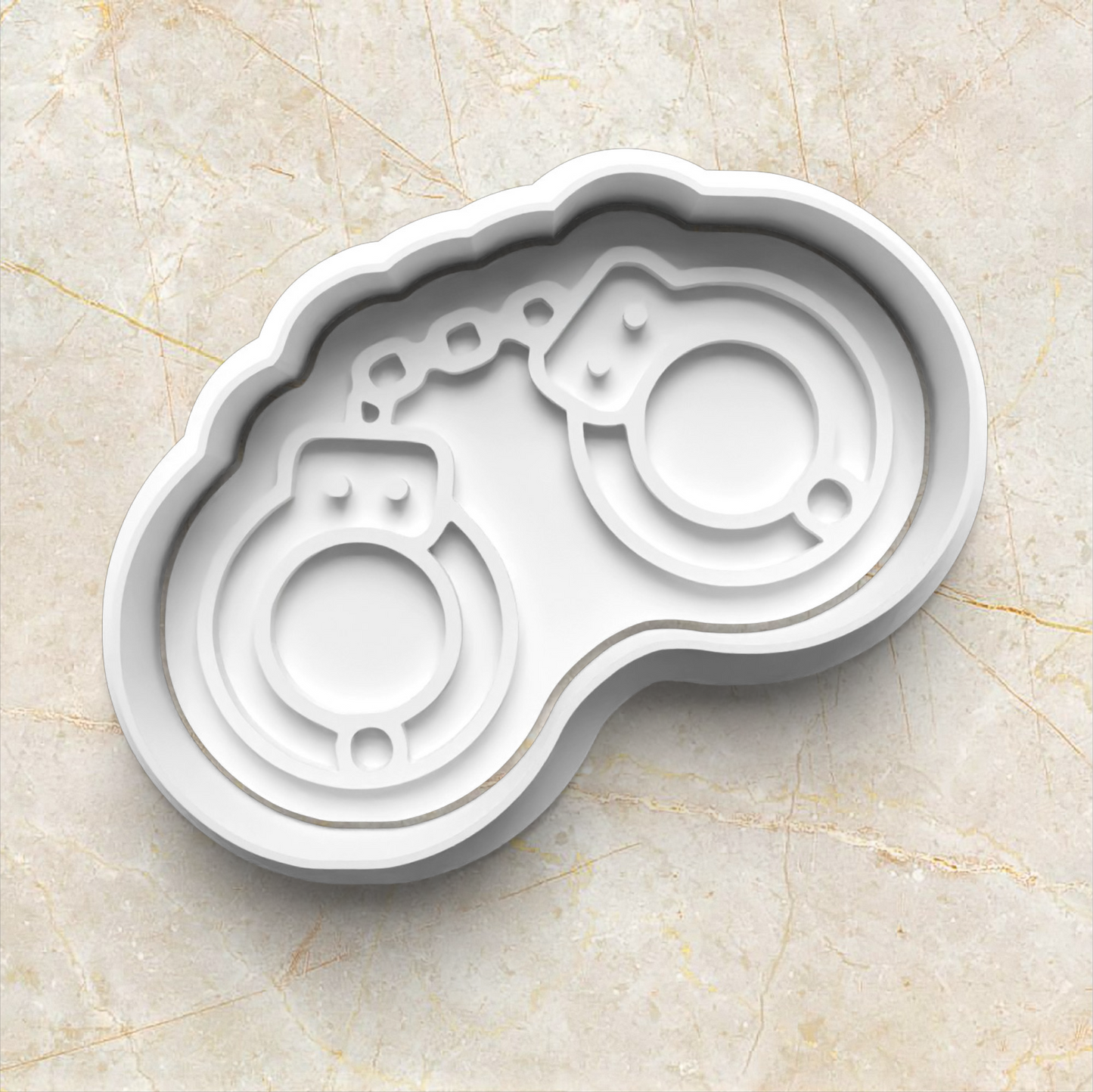 Police Cookie Cutter and Stamp Set handcuffs