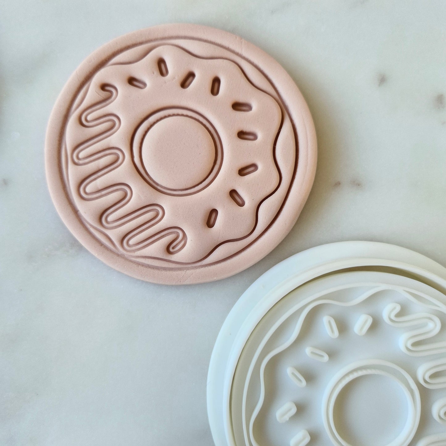 Donut with Half Sprinkles Cookie Cutter and Stamp