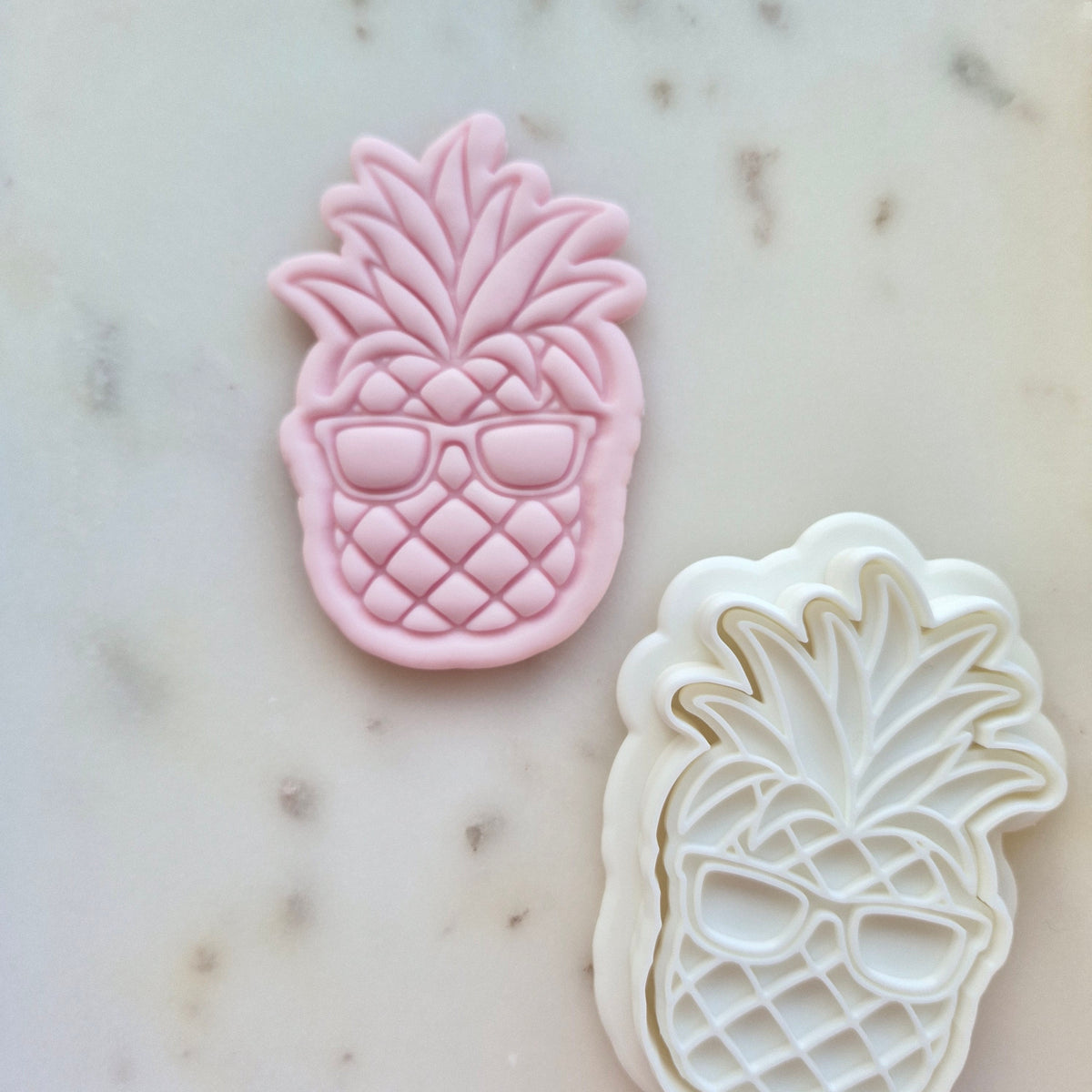 Pineapple with Sunglasses Cookie Cutter and Stamp