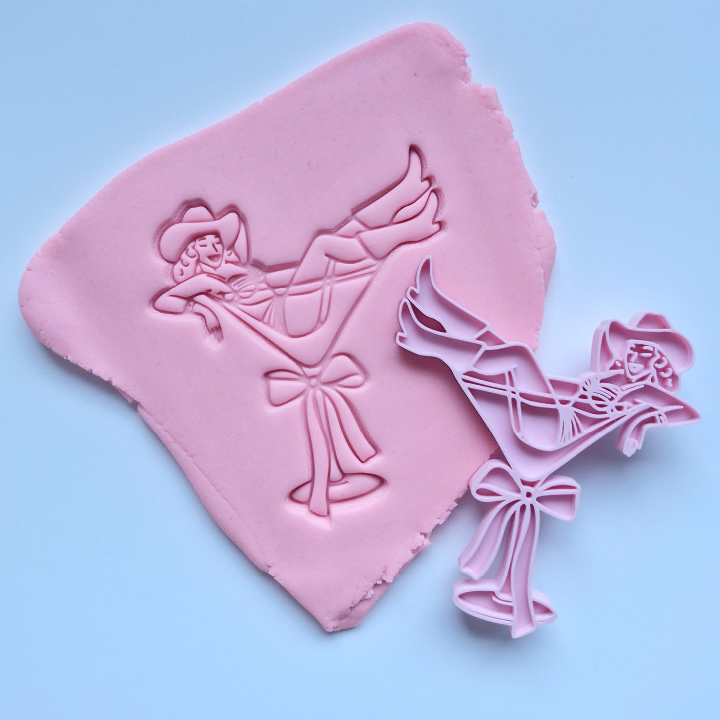 Cowgirl Martini with Bow Cookie Cutter and Stamp