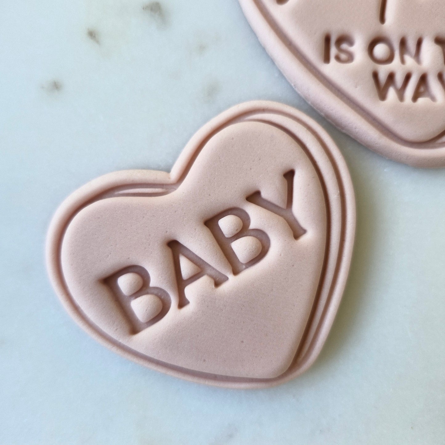 A Little Sweet Heart Is On The Way Set Cookie Cutter and Stamp