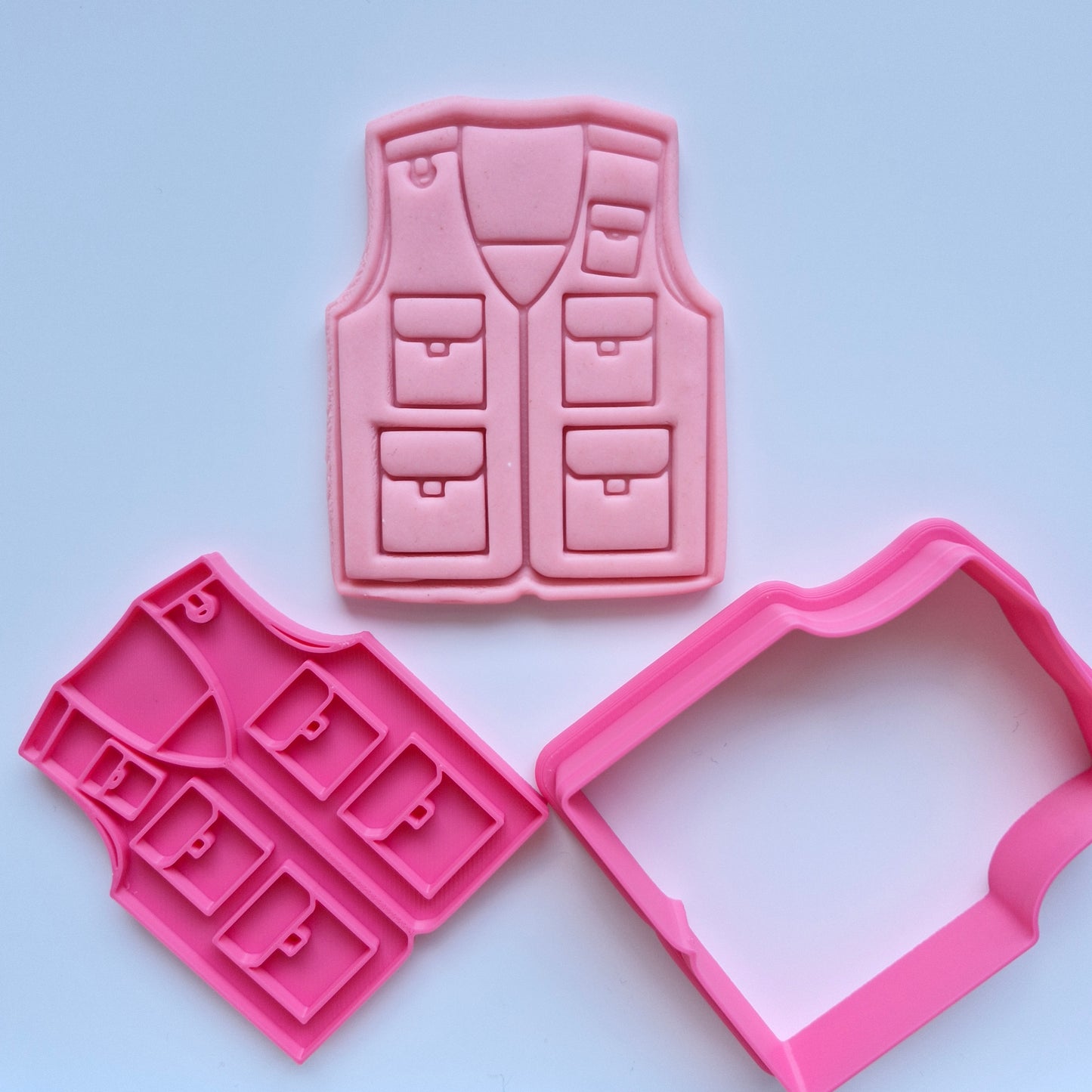 Fishing Vest Cookie Cutter and Stamp