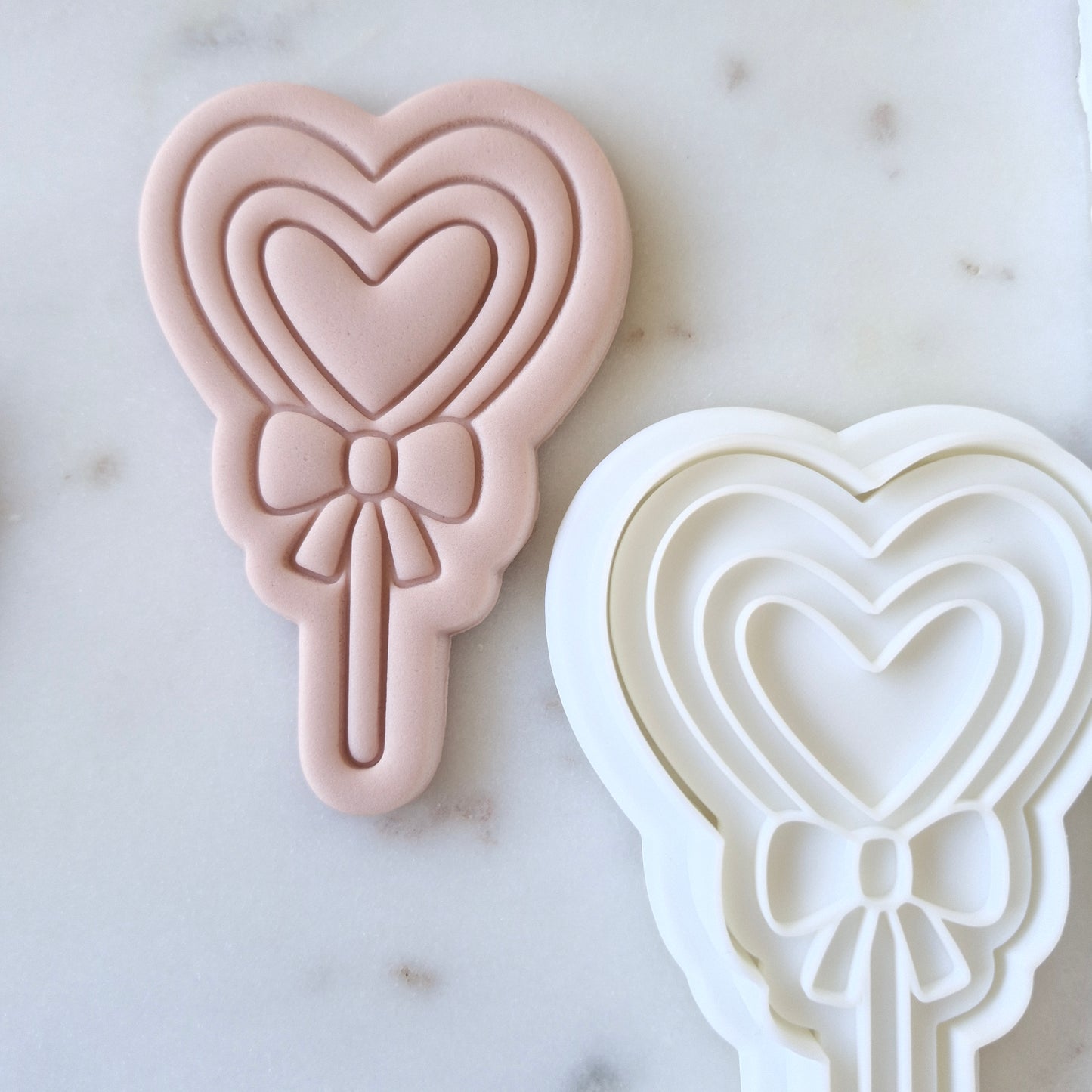 Heart Lollipop Cookie Cutter and Stamp