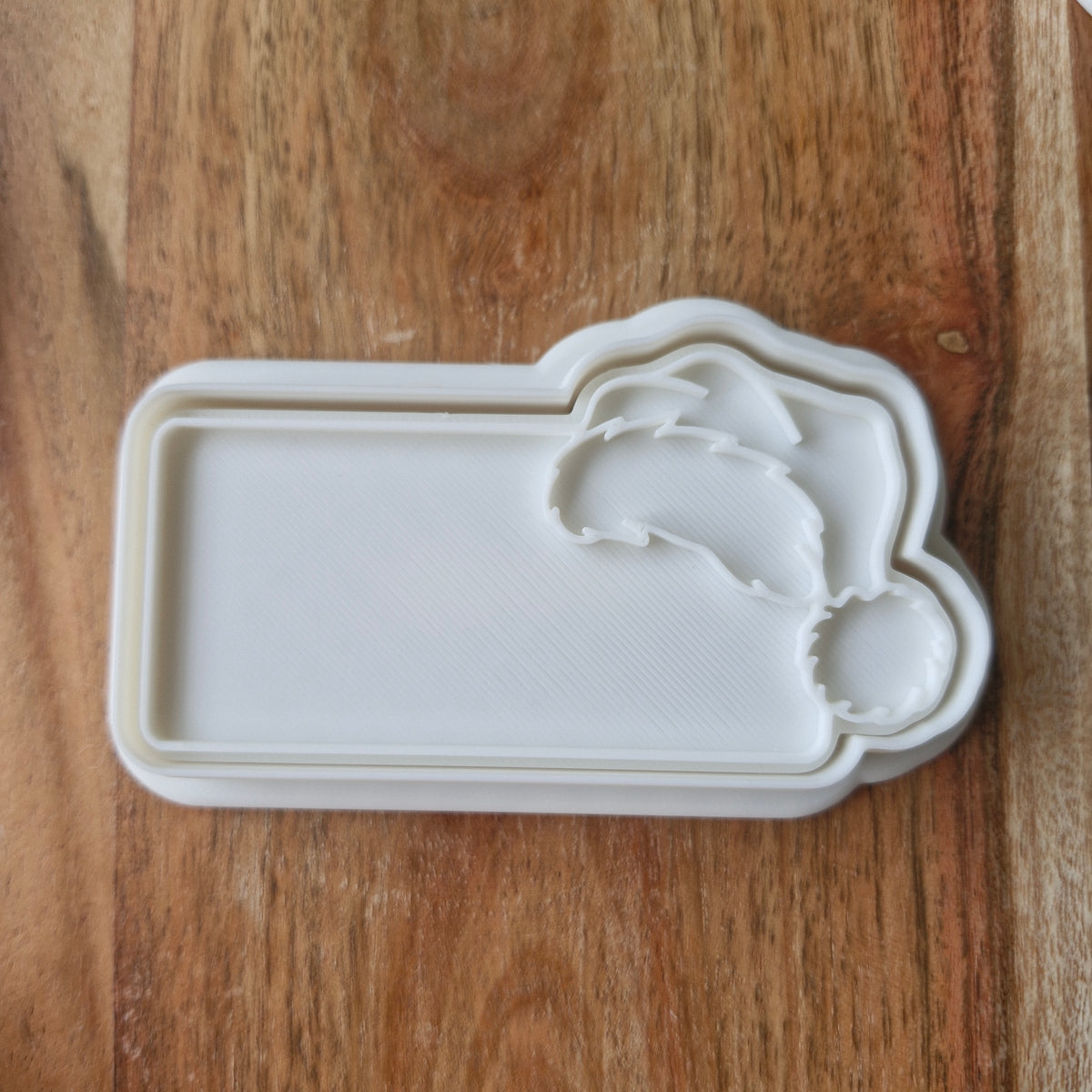 Sale Santa Hat Plaque Cookie Cutter and Stamp