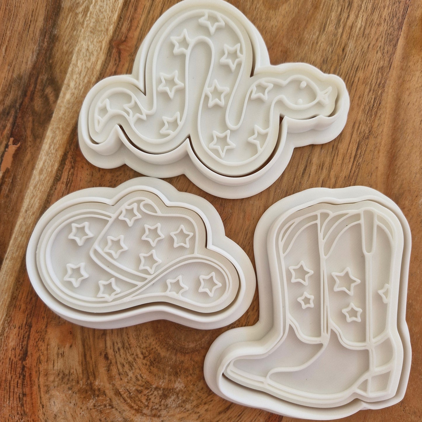 Sale Cowboy Stars Set Cookie Cutter and Stamp