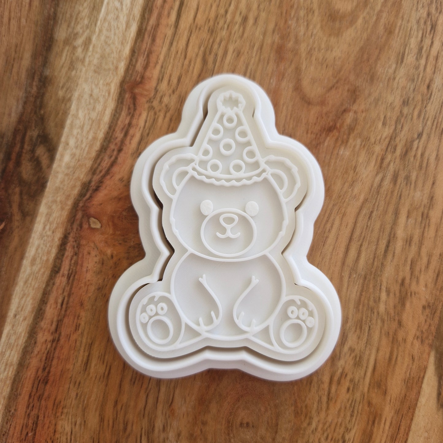 Sale Birthday Bear with Hat Cookie Cutter and Stamp