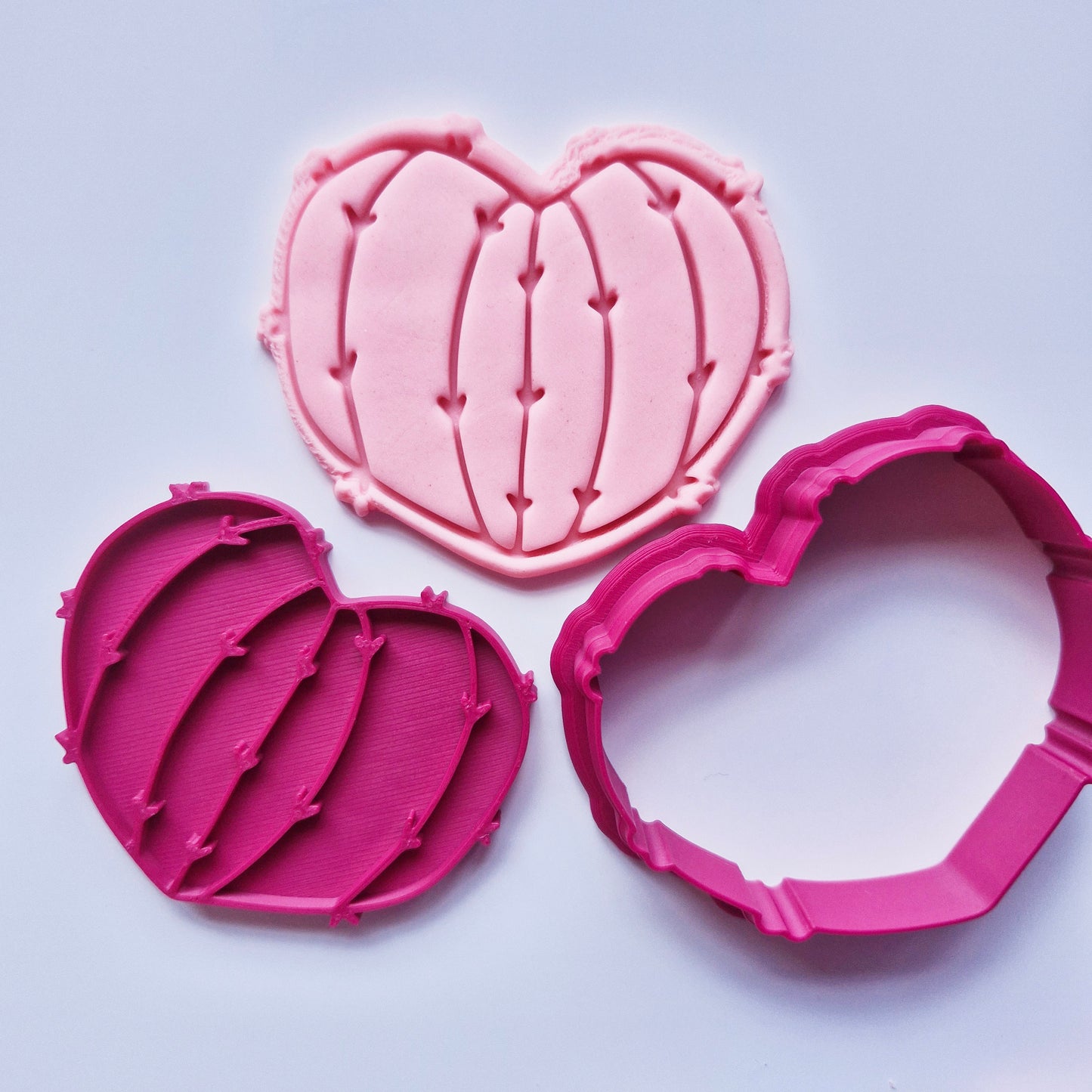 Love Heart Cactus Cookie Cutter and Stamp