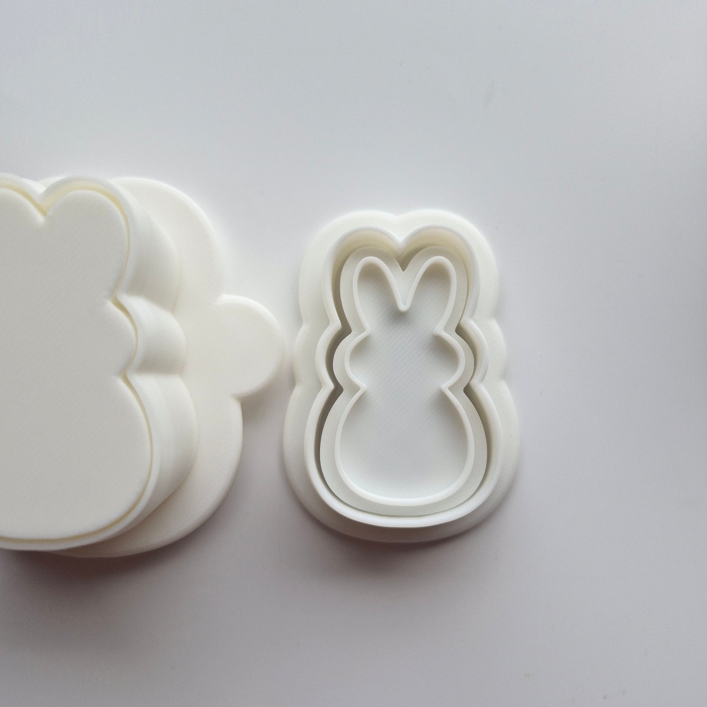 Bunny Silhouette Cake Pop Mould cookie cutter emboss stamp on white backround