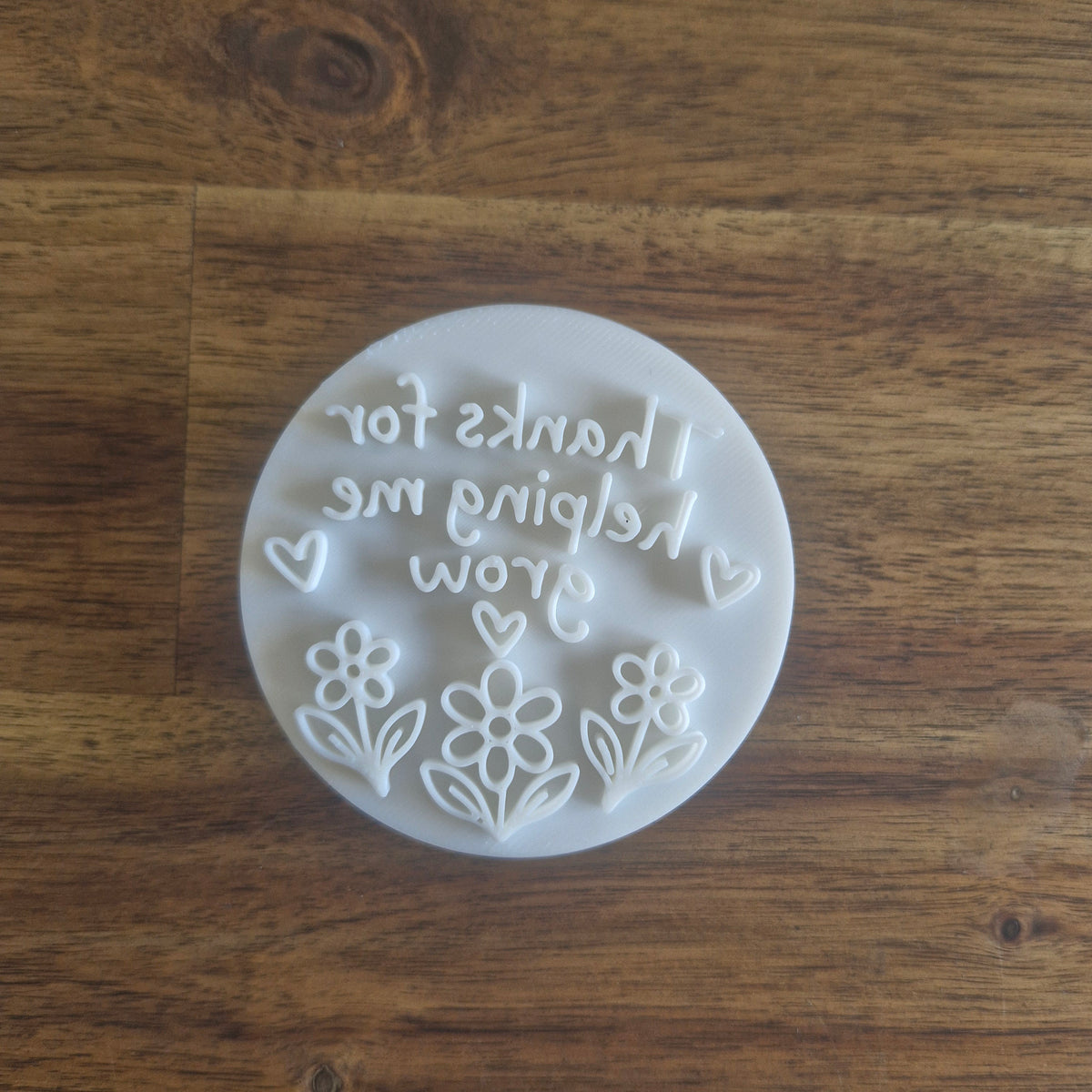 Sale Thanks for Helping Me Grow Flowers Cookie Stamp Only