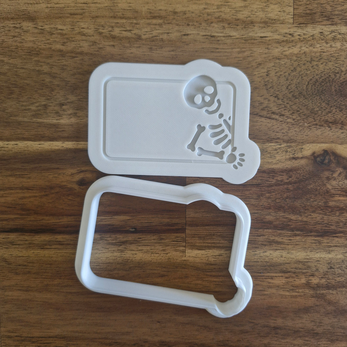 Sale Skeleton Plaque Cookie Cutter and Deboss Stamp
