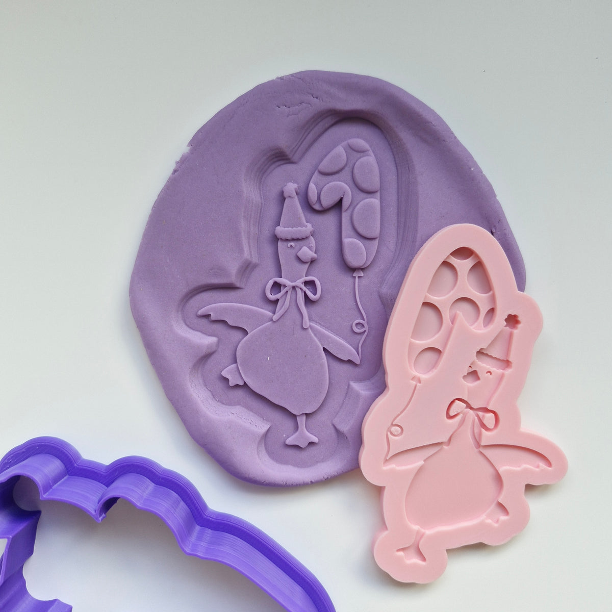 One Silly Goose with Balloon Cookie Cutter and Stamp zoomed out