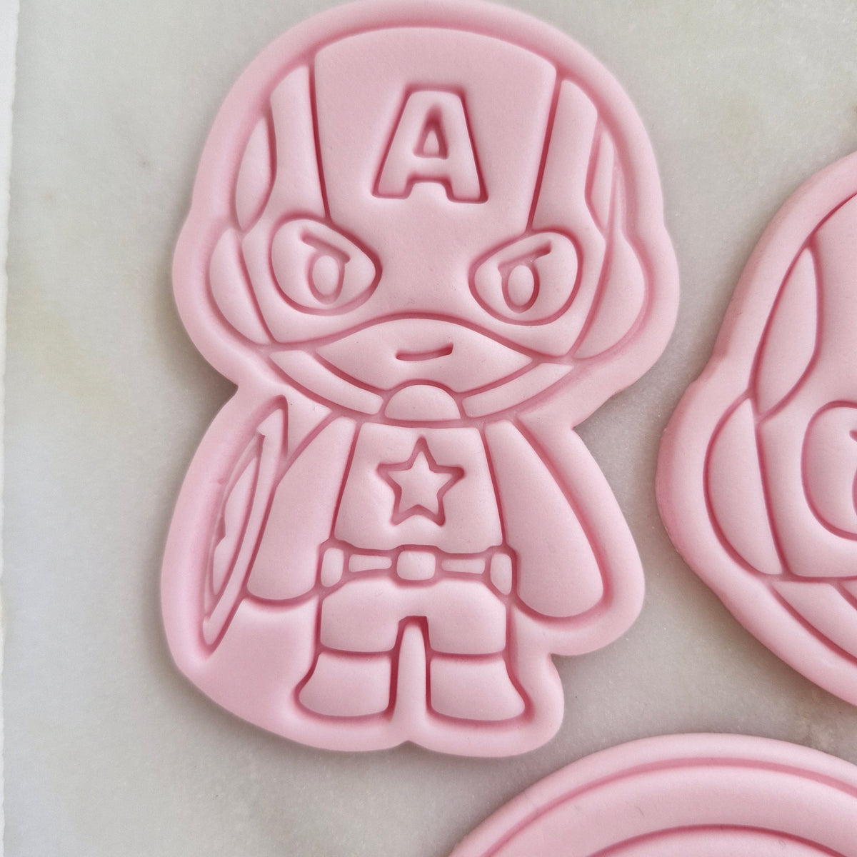 Superhero A Set of 3 Cookie Cutter and Stamp