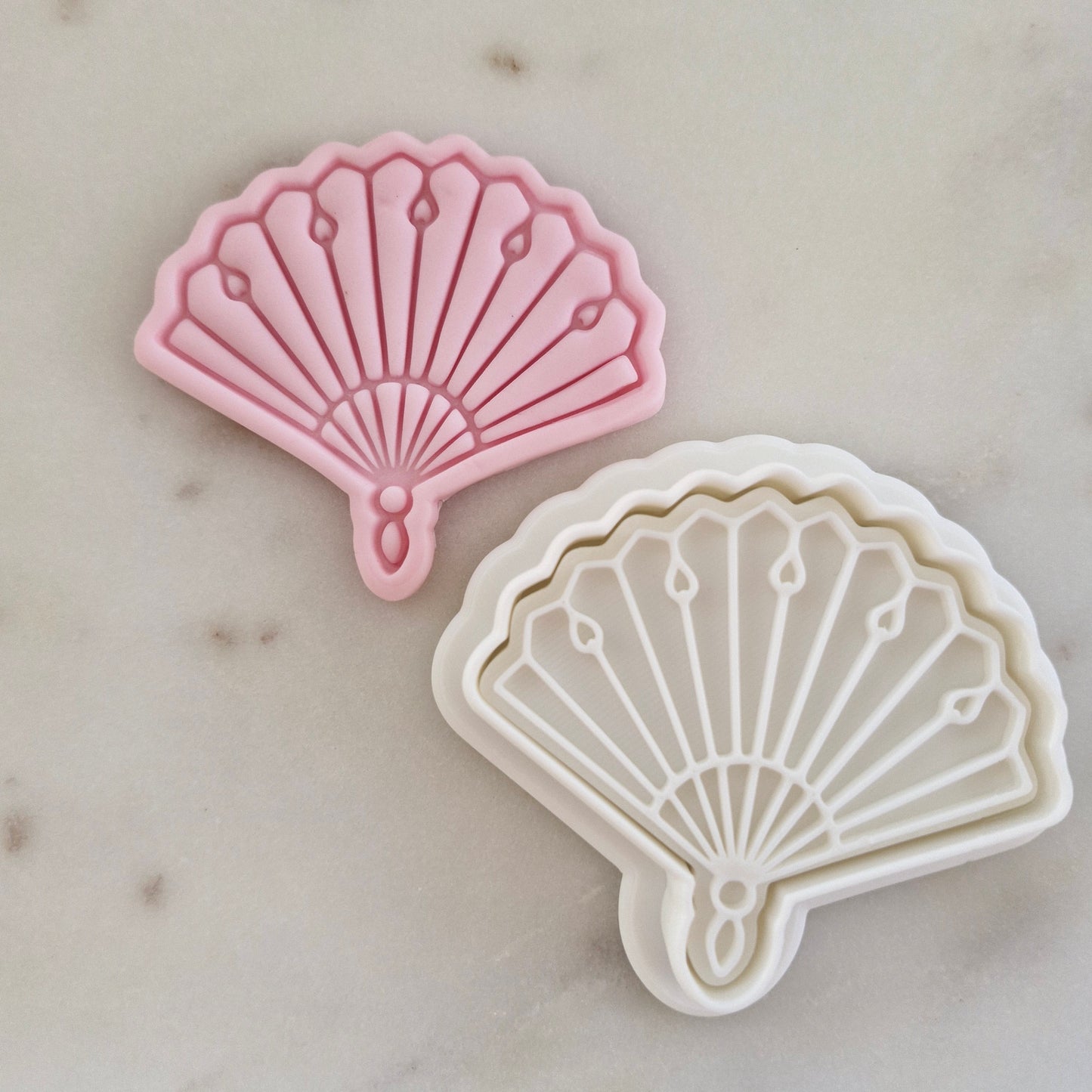 Folding Fan VS2 Cookie Cutter and Stamp zoomed out