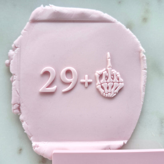 29 Plus Skeleton Hand Cookie Deboss Stamp ONLY zoomed in