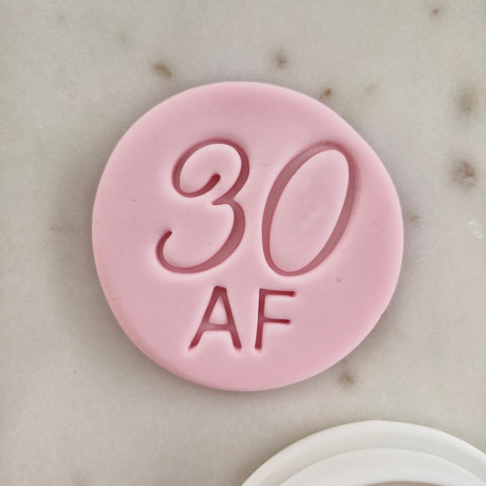 30 As Fck Cookie Cutter and Stamp zoomed in