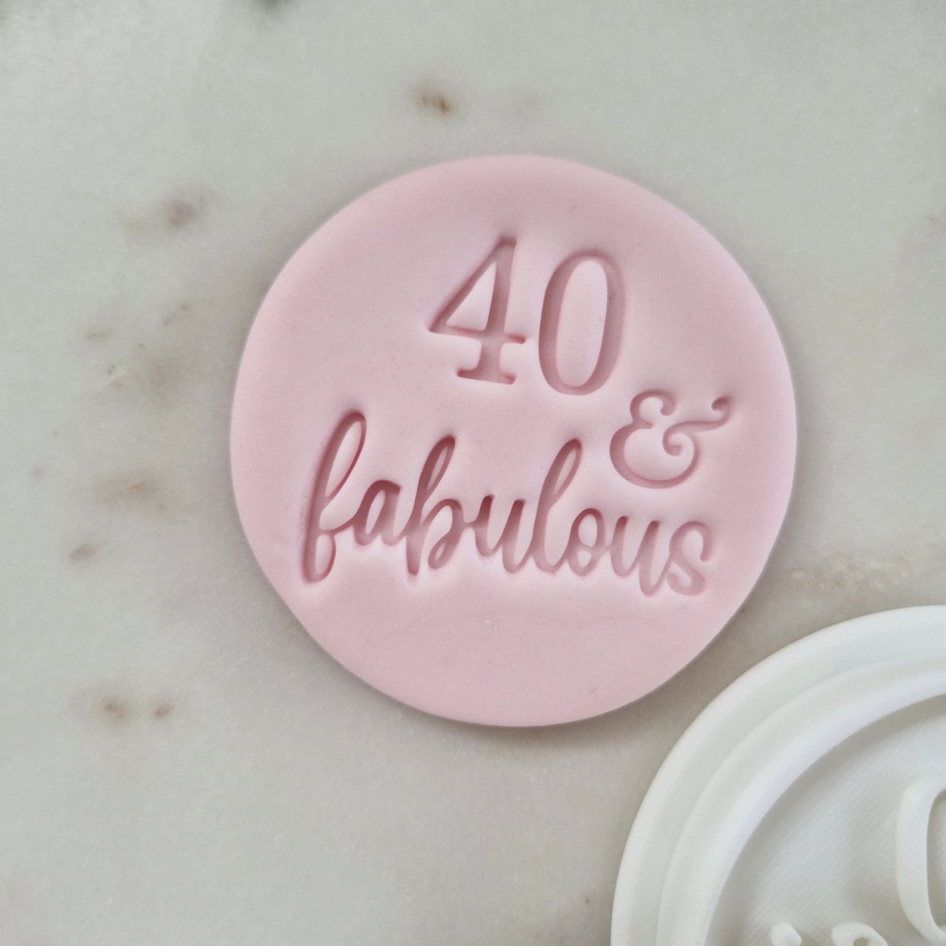 40 and Fabulous Cookie Cutter and Stamp zoomed in