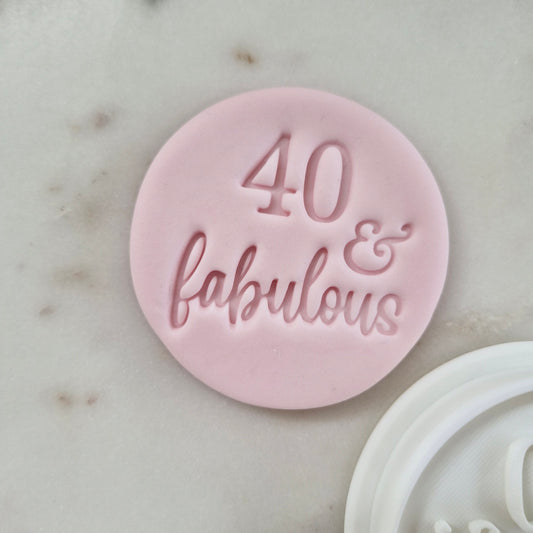40 and Fabulous Cookie Cutter and Stamp zoomed in