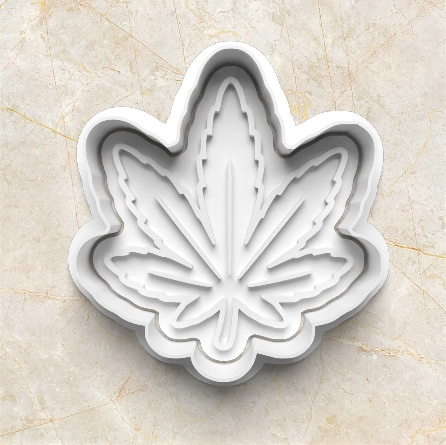 420 Set Cookie Cutter and Stamp leaf