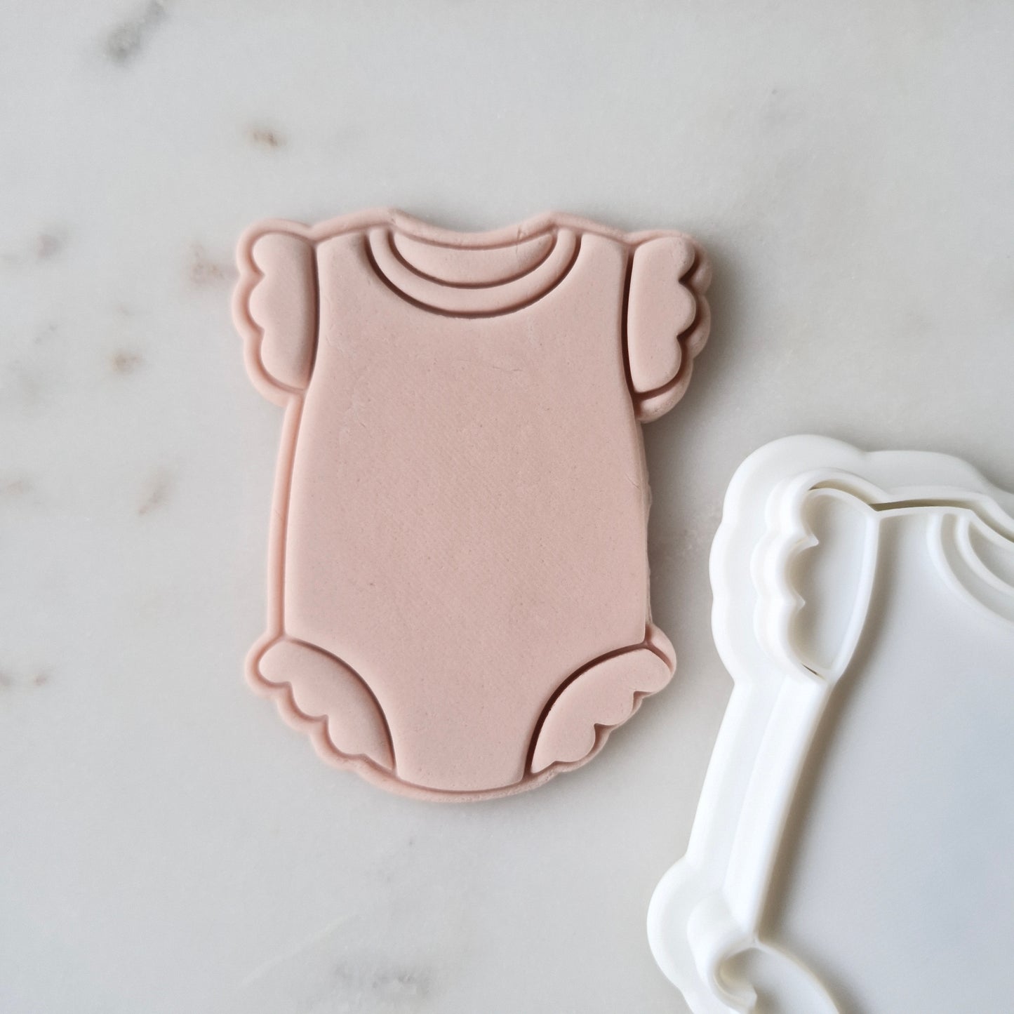 Onesie with Frills Cookie Cutter and Stamp zoomed in