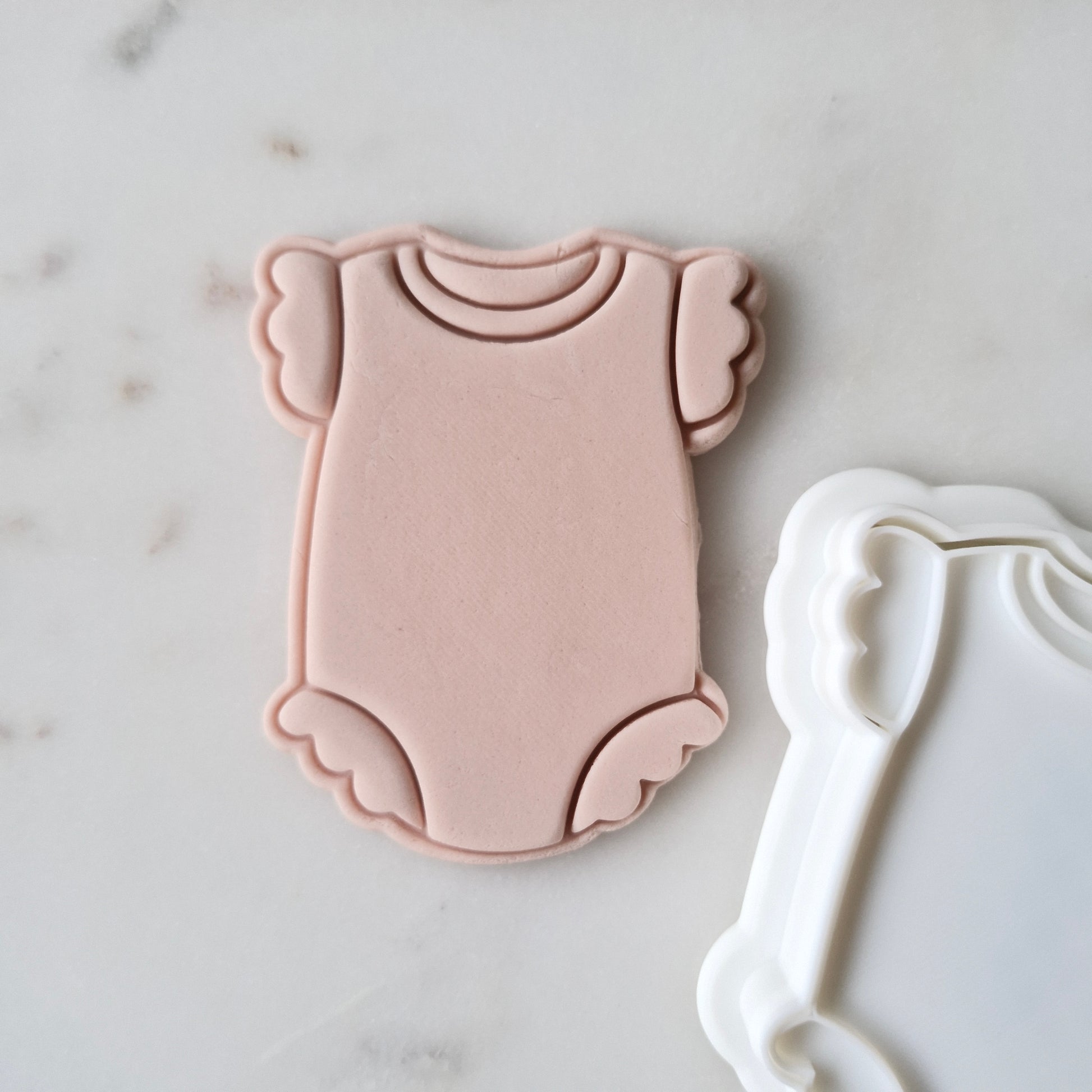 Onesie with Frills Cookie Cutter and Stamp zoomed in